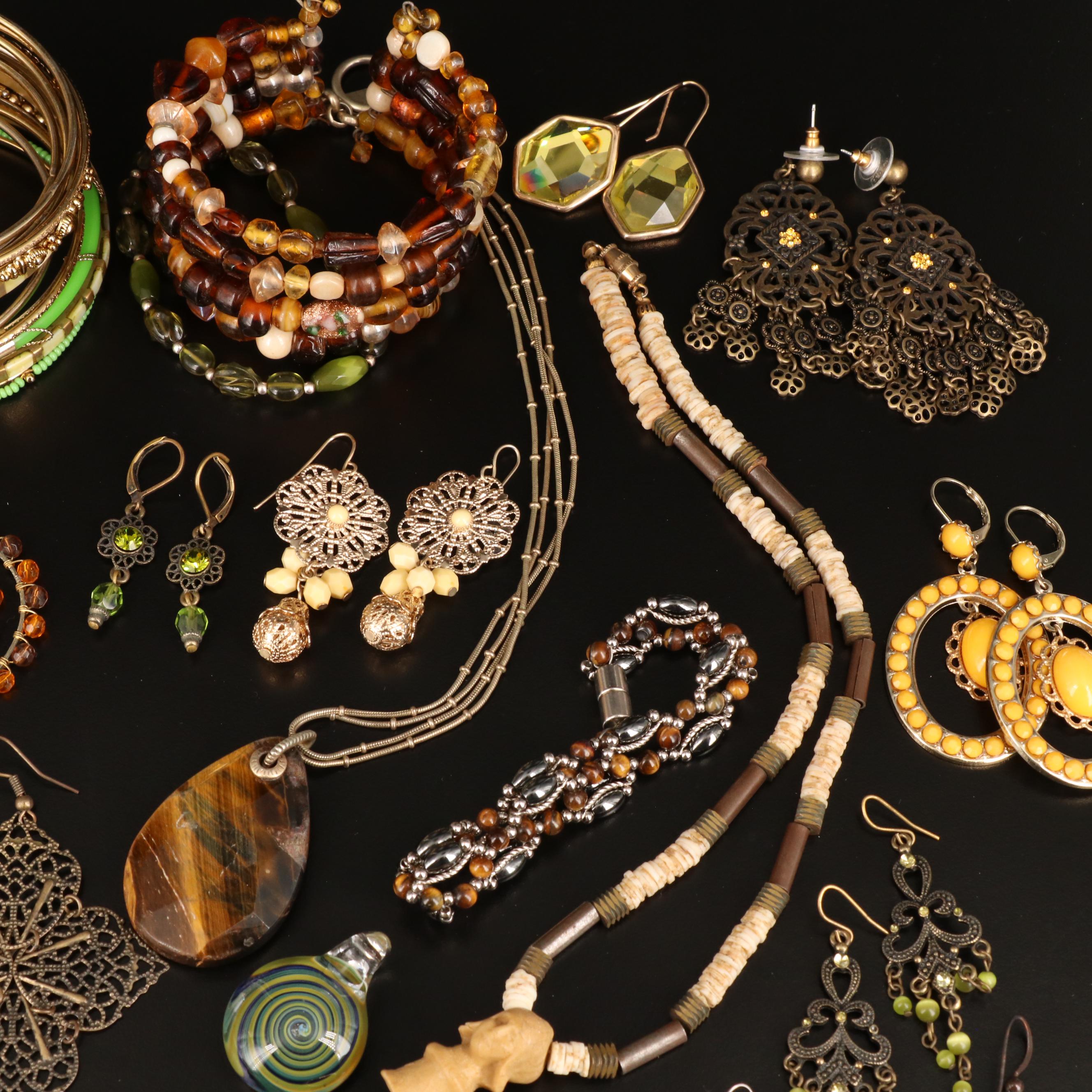 Collection of Jewelry Featuring Sigrid Olsen Necklace and Wrapped Bracelet
