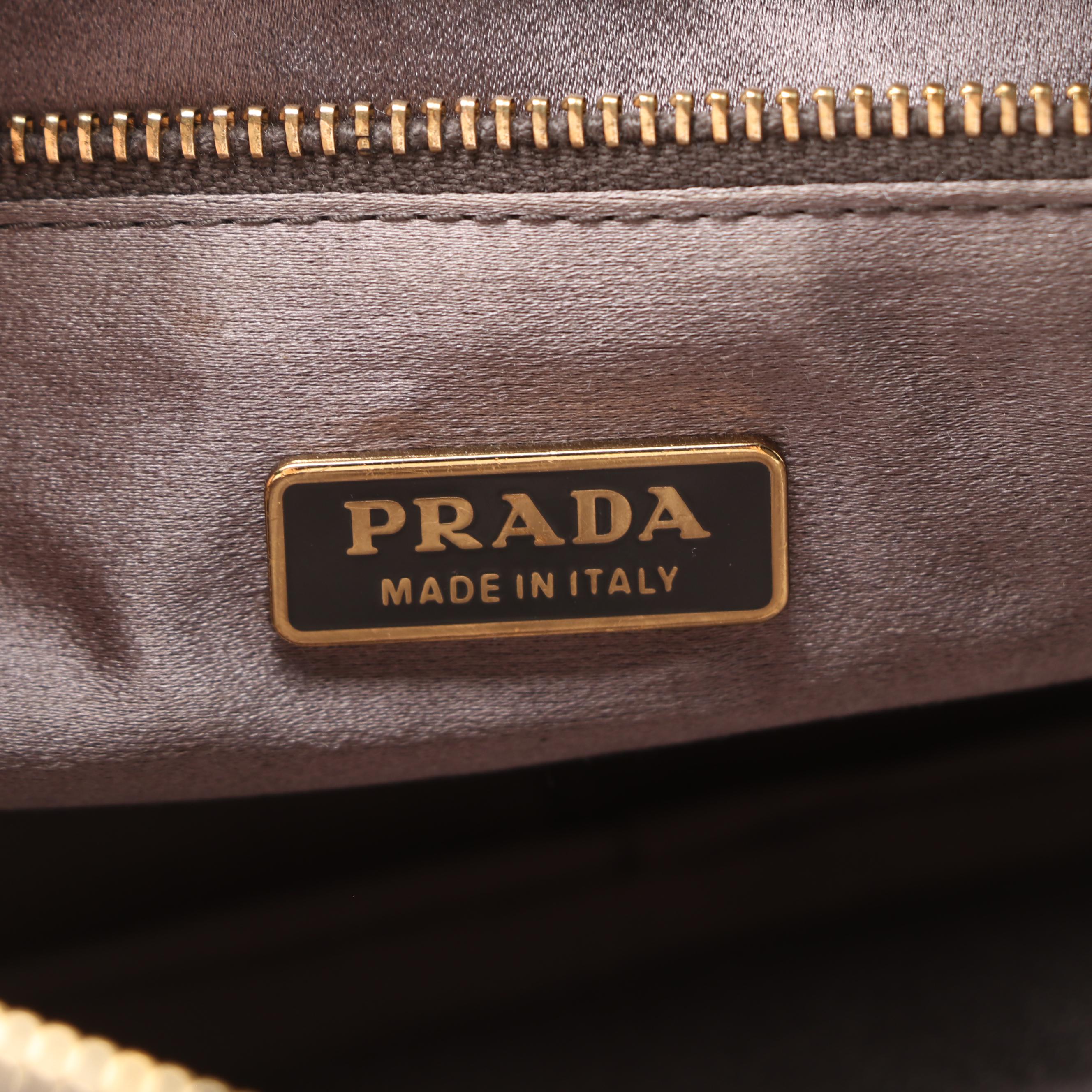 Prada Lizard Skin Top Handle Bag in Giunco