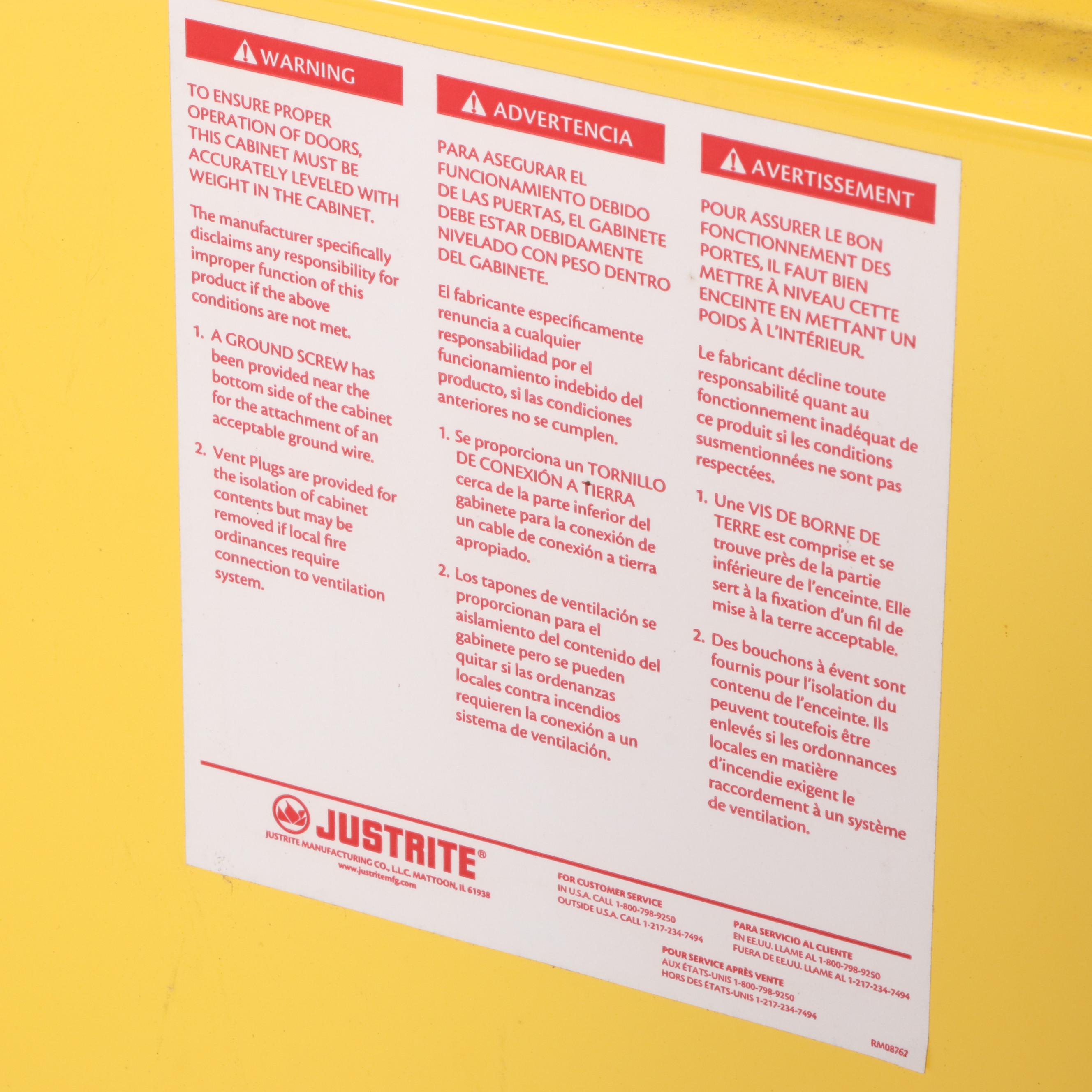 Justrite Flammable Liquids Cabinet