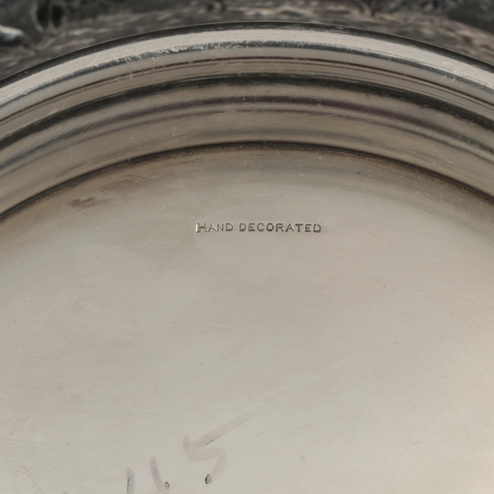 S. Kirk & Son Hand Decorated Repoussé Sterling Silver Bowl, 1932–1961