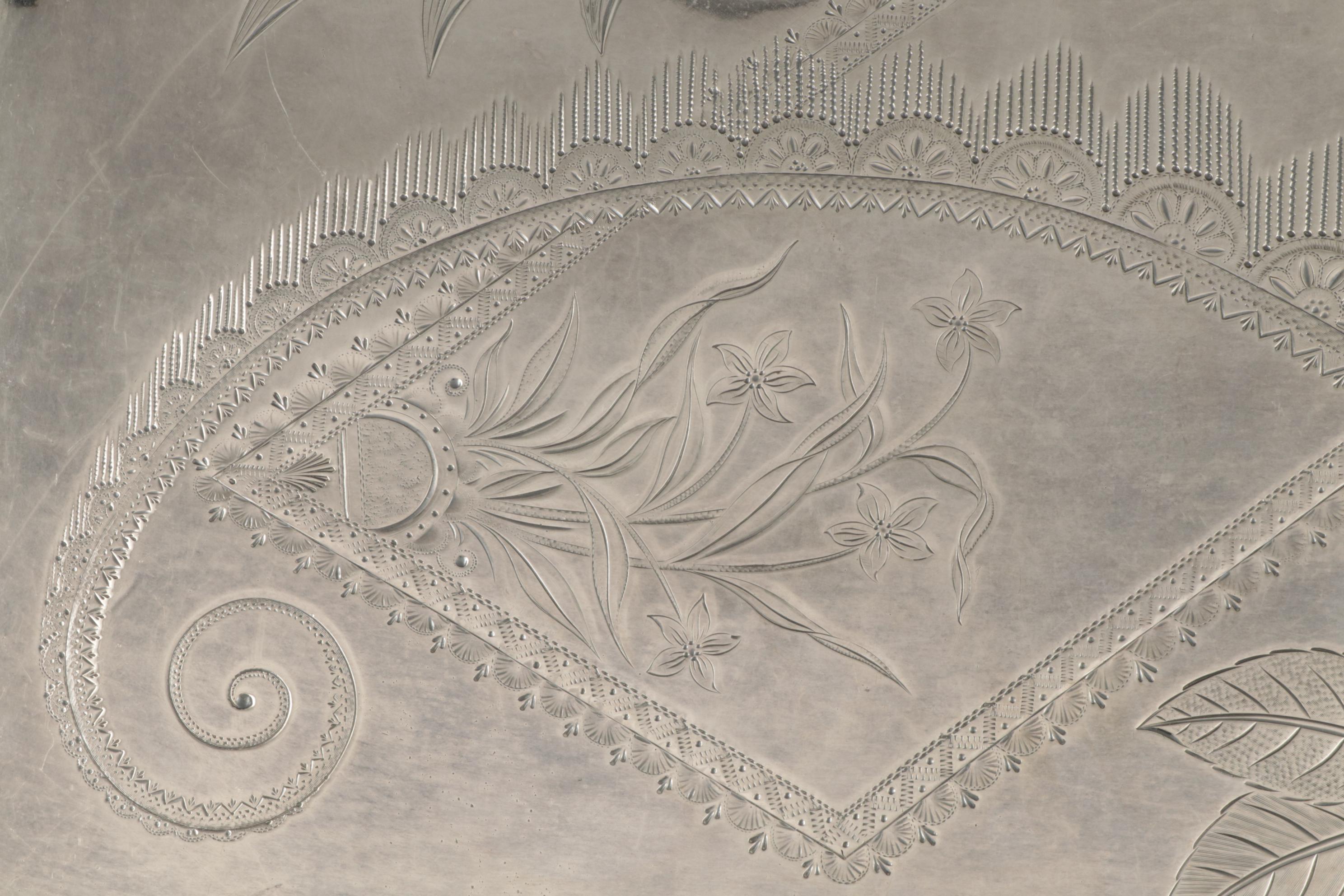 Pairpoint Mfg. Co. Aesthetic Movement Silver Plate Waiter's Tray, Late 19th C.