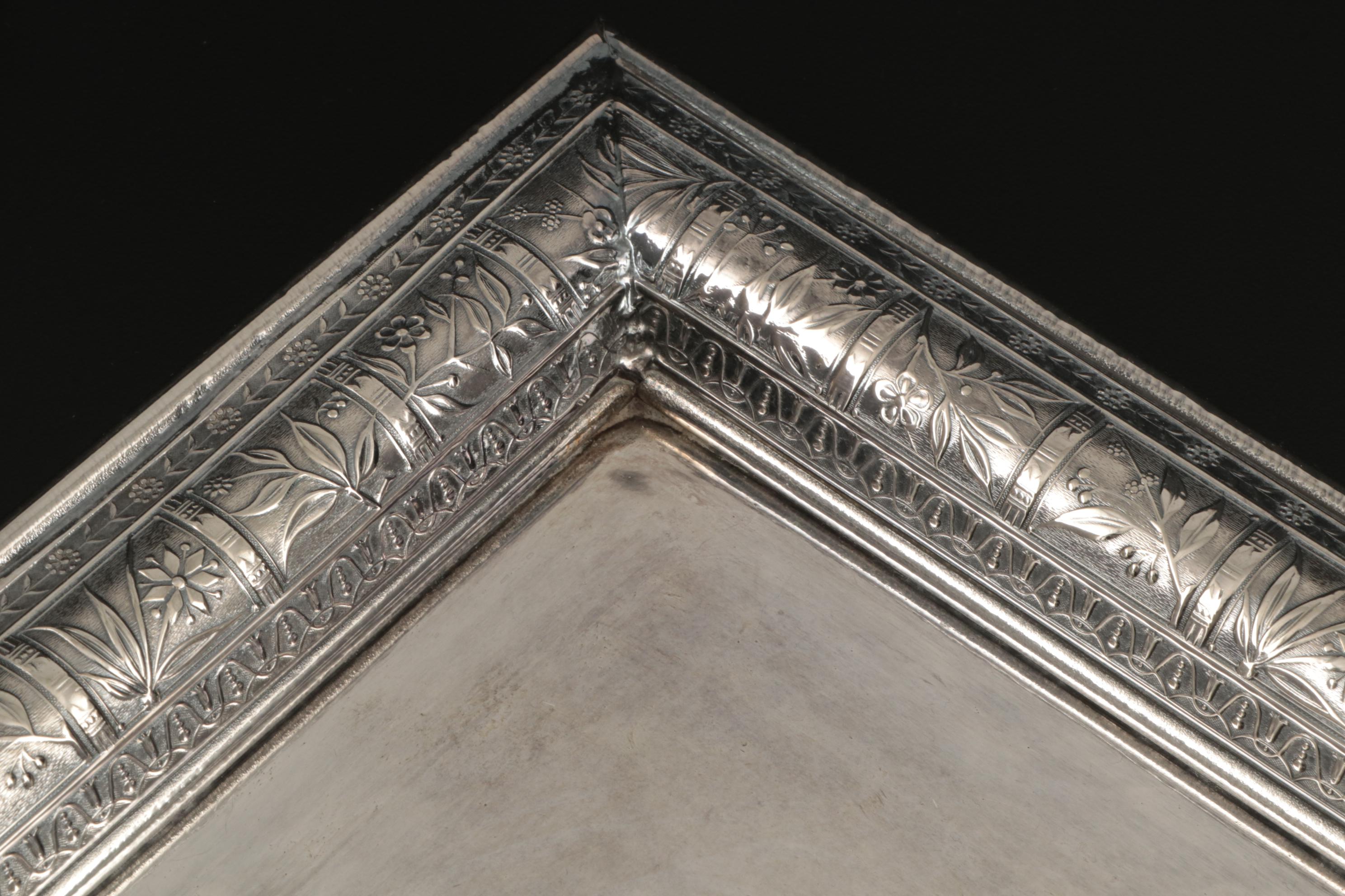Pairpoint Mfg. Co. Aesthetic Movement Silver Plate Waiter's Tray, Late 19th C.