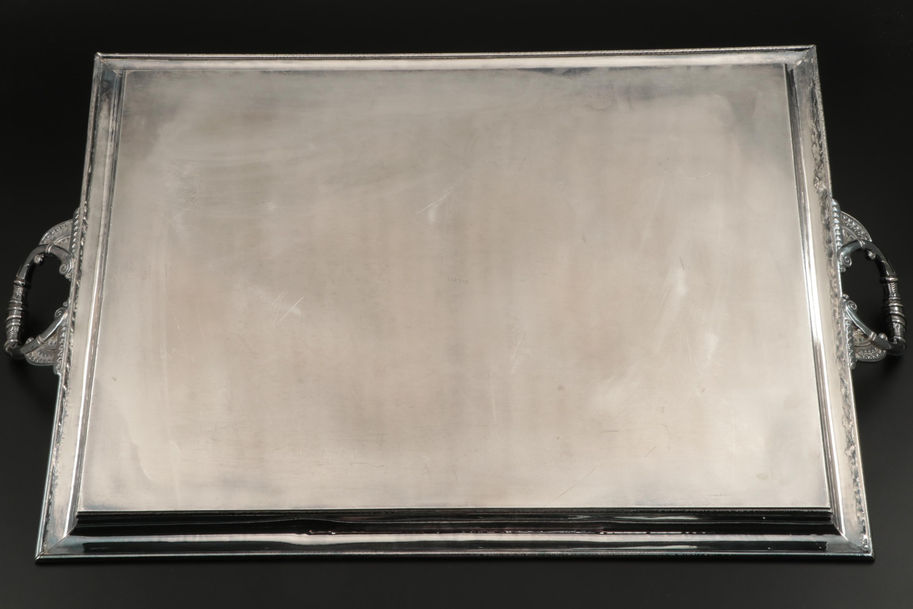 Pairpoint Mfg. Co. Aesthetic Movement Silver Plate Waiter's Tray, Late 19th C.