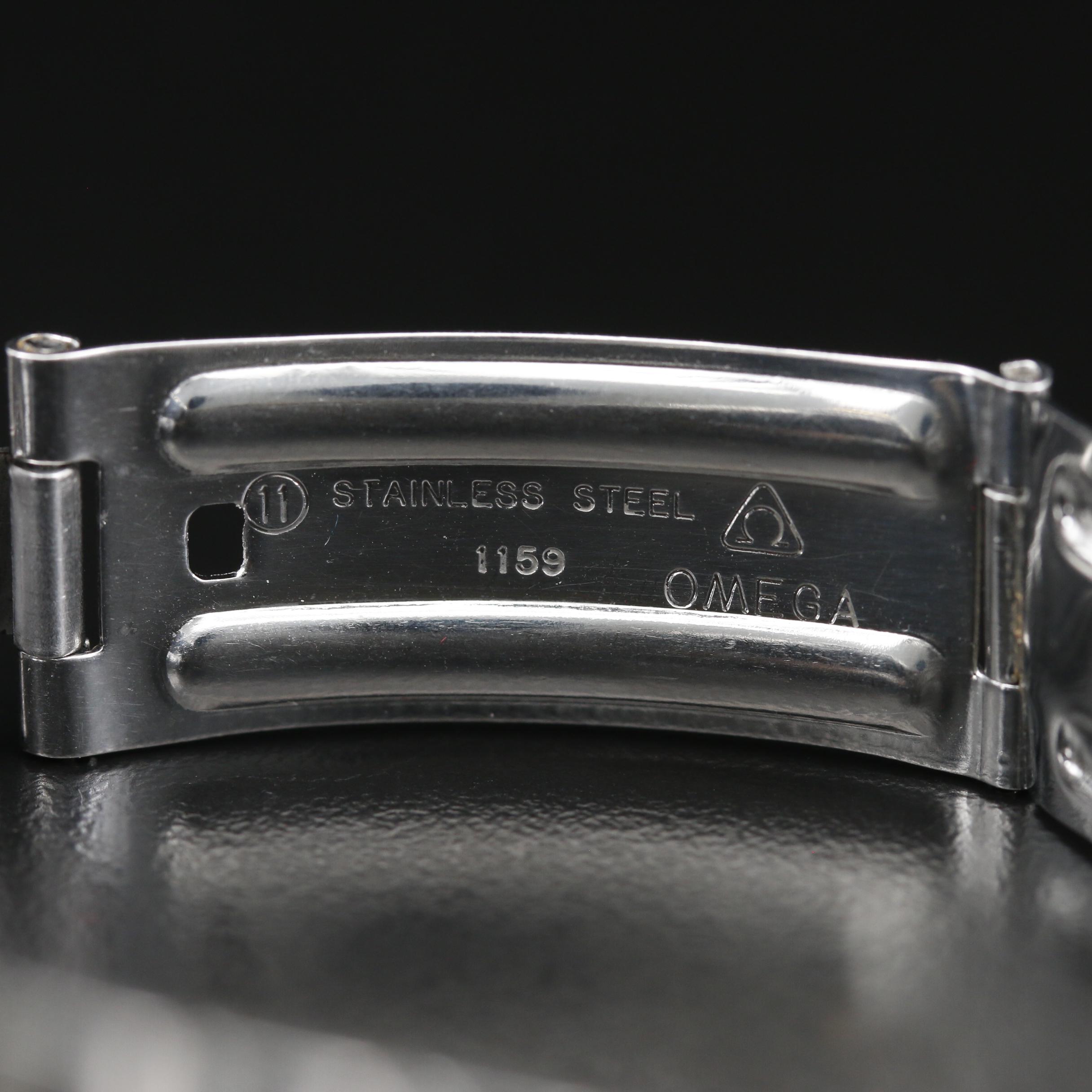 1969 Omega Flightmaster Chronograph Stainless Steel Stem Wind Watch