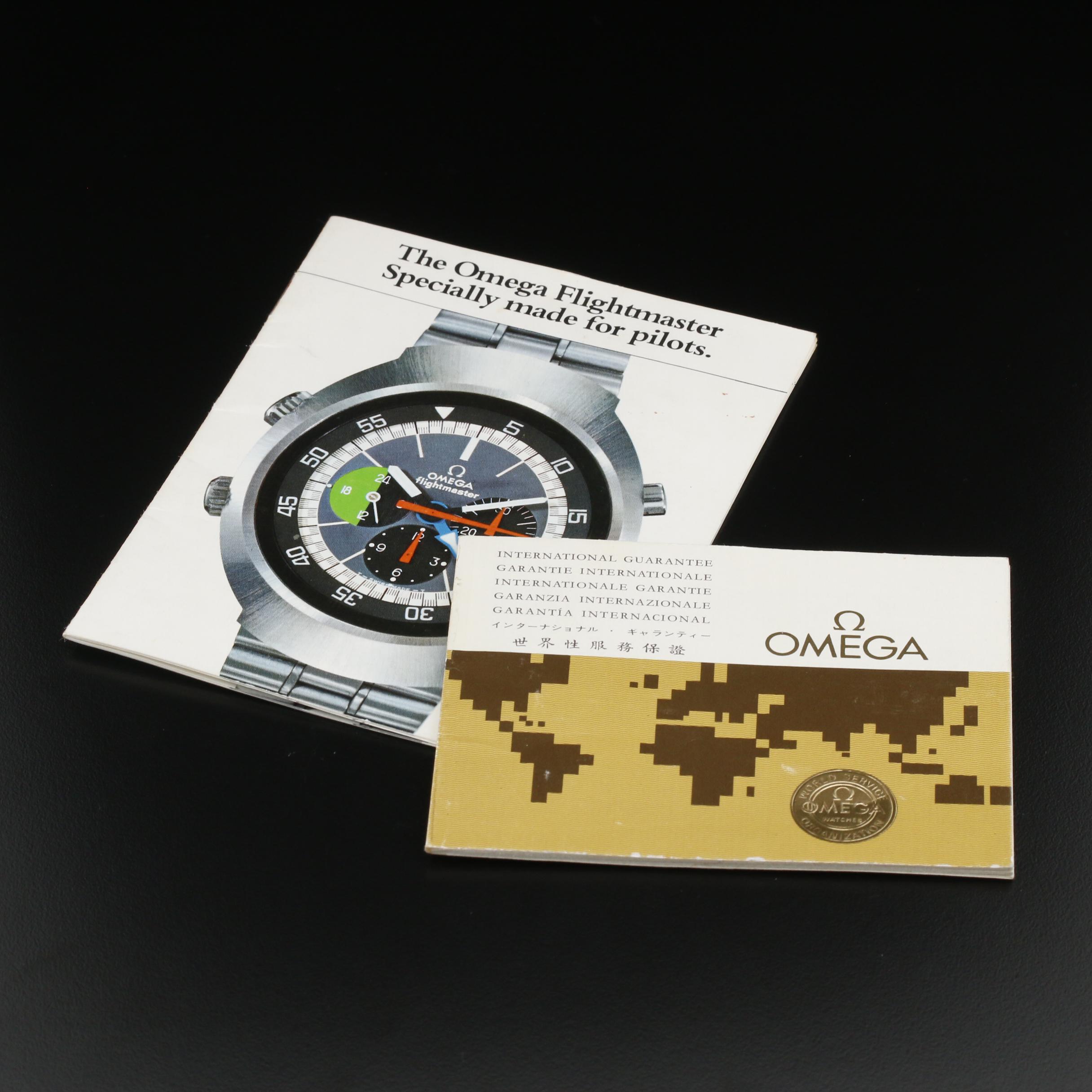 1969 Omega Flightmaster Chronograph Stainless Steel Stem Wind Watch