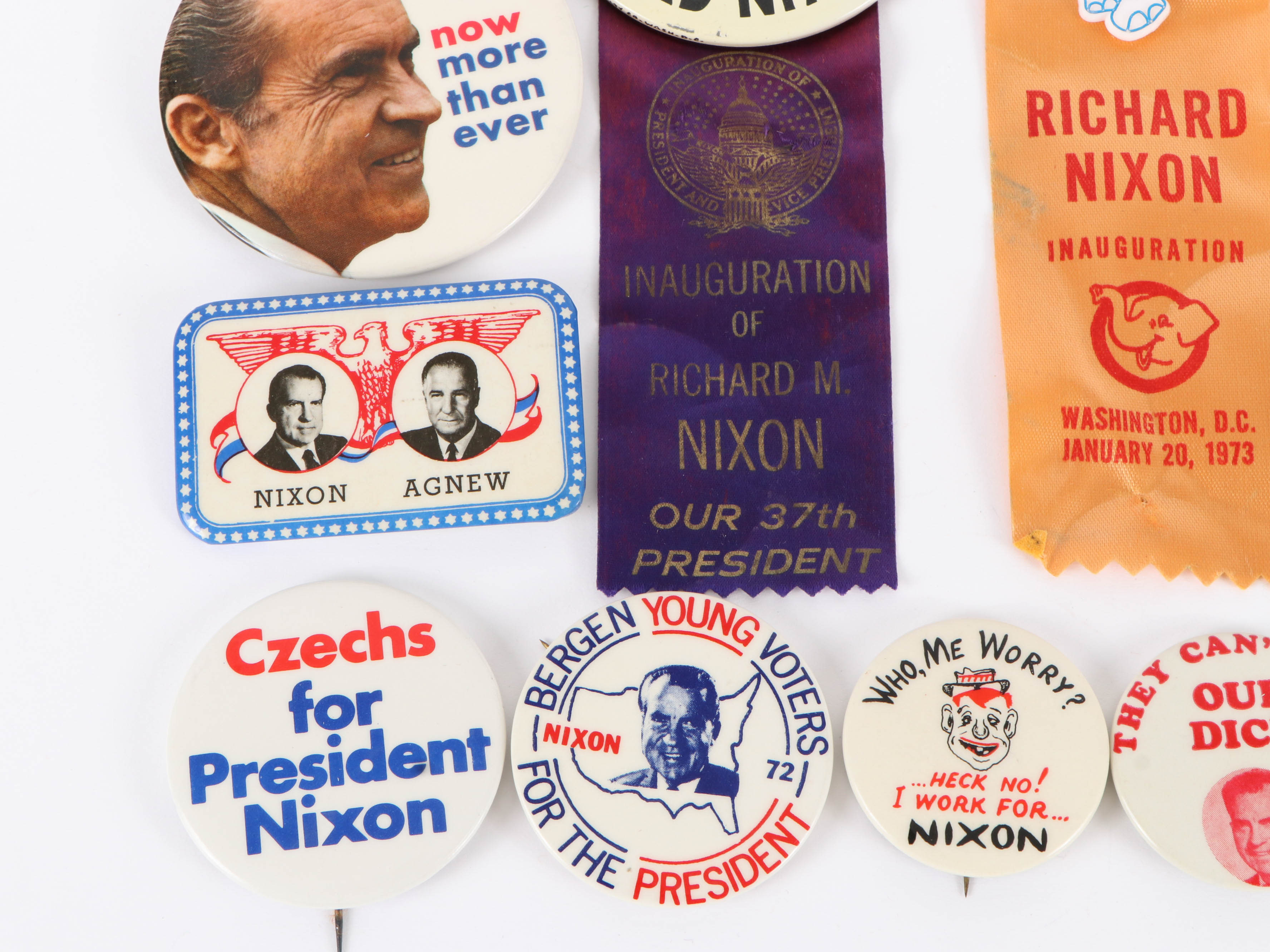 Richard Nixon Inauguration Badges and Pinback Buttons