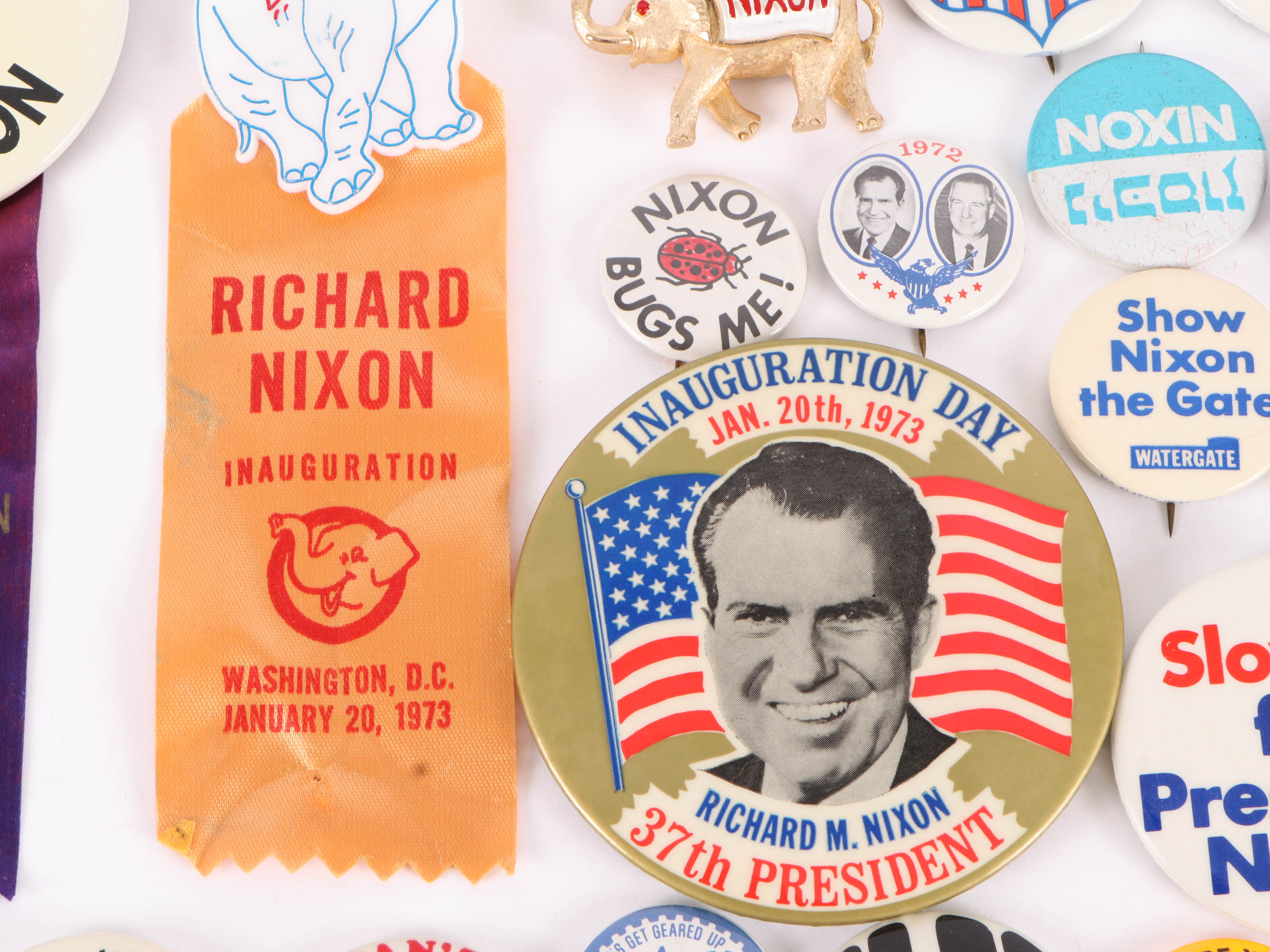 Richard Nixon Inauguration Badges and Pinback Buttons