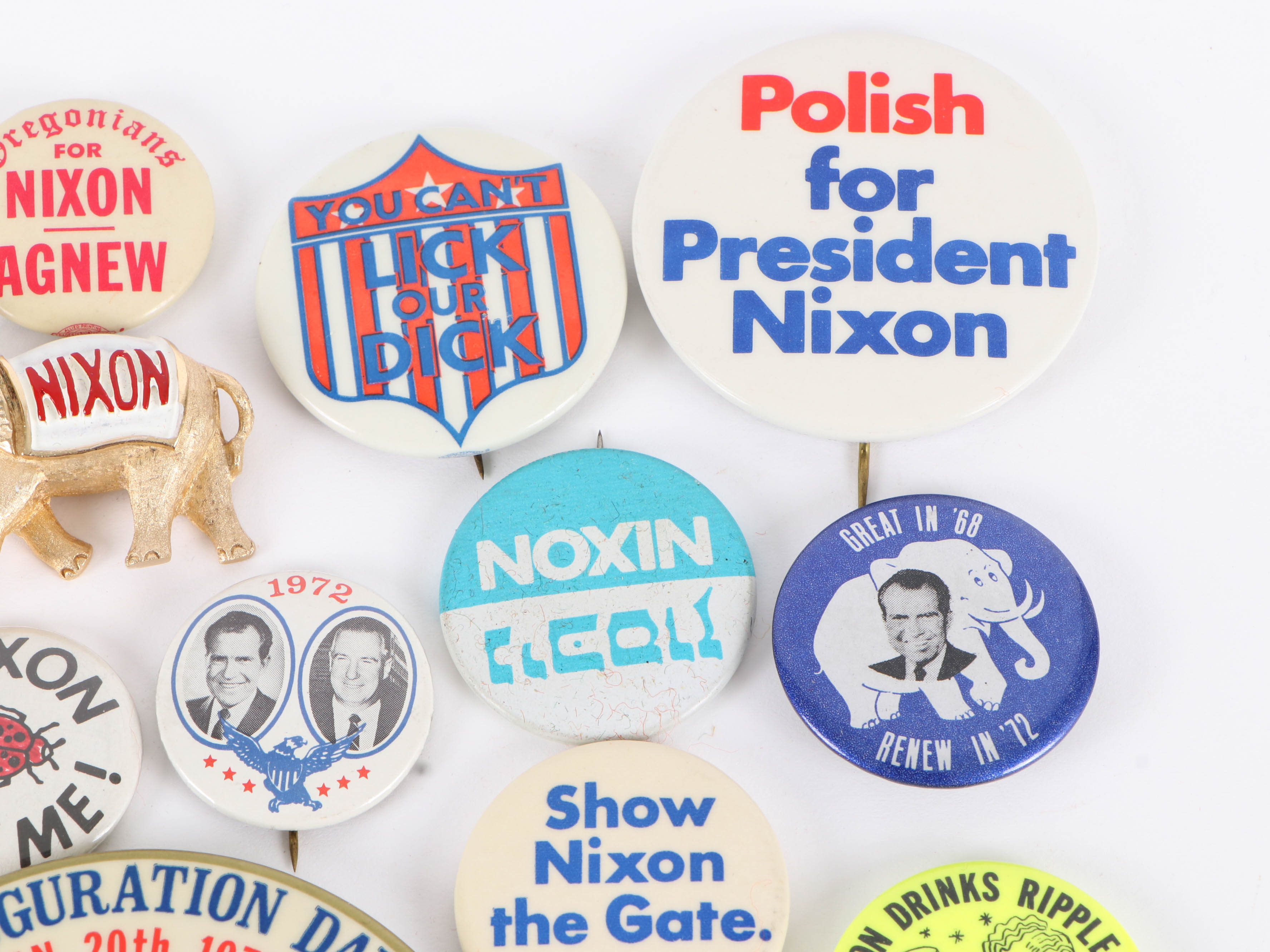 Richard Nixon Inauguration Badges and Pinback Buttons