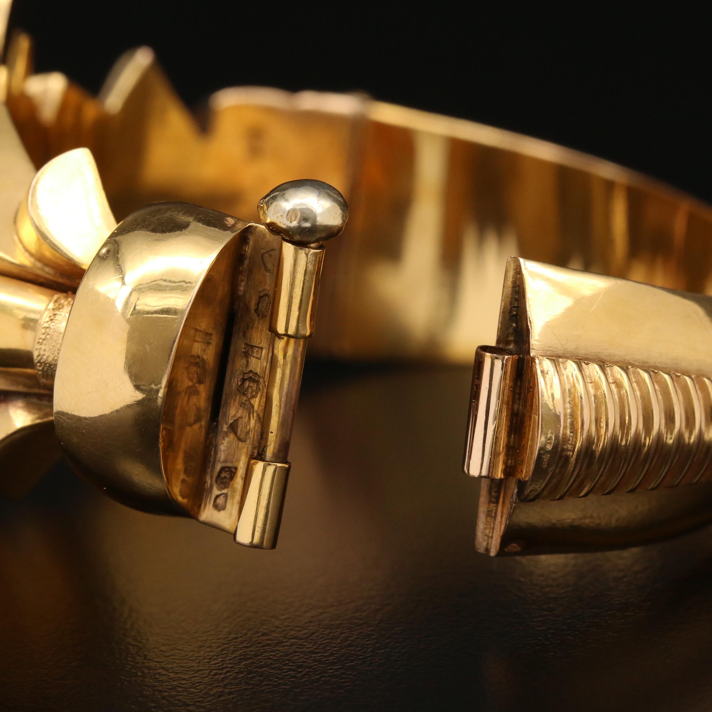 Circa 1960 18K Diamond Hinged Bangle