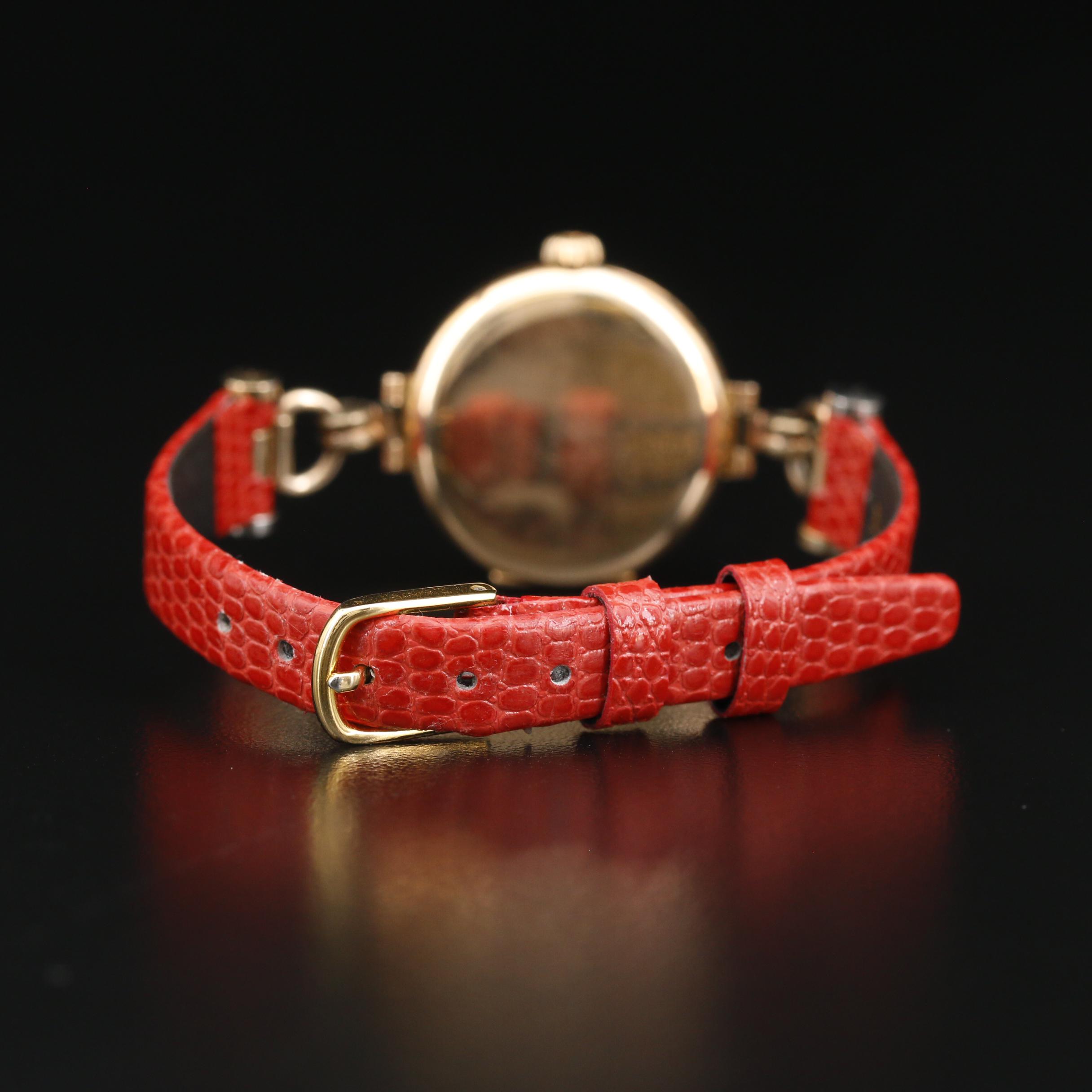 Rolex 15K Gold Stem Wind Watch, Circa 1915