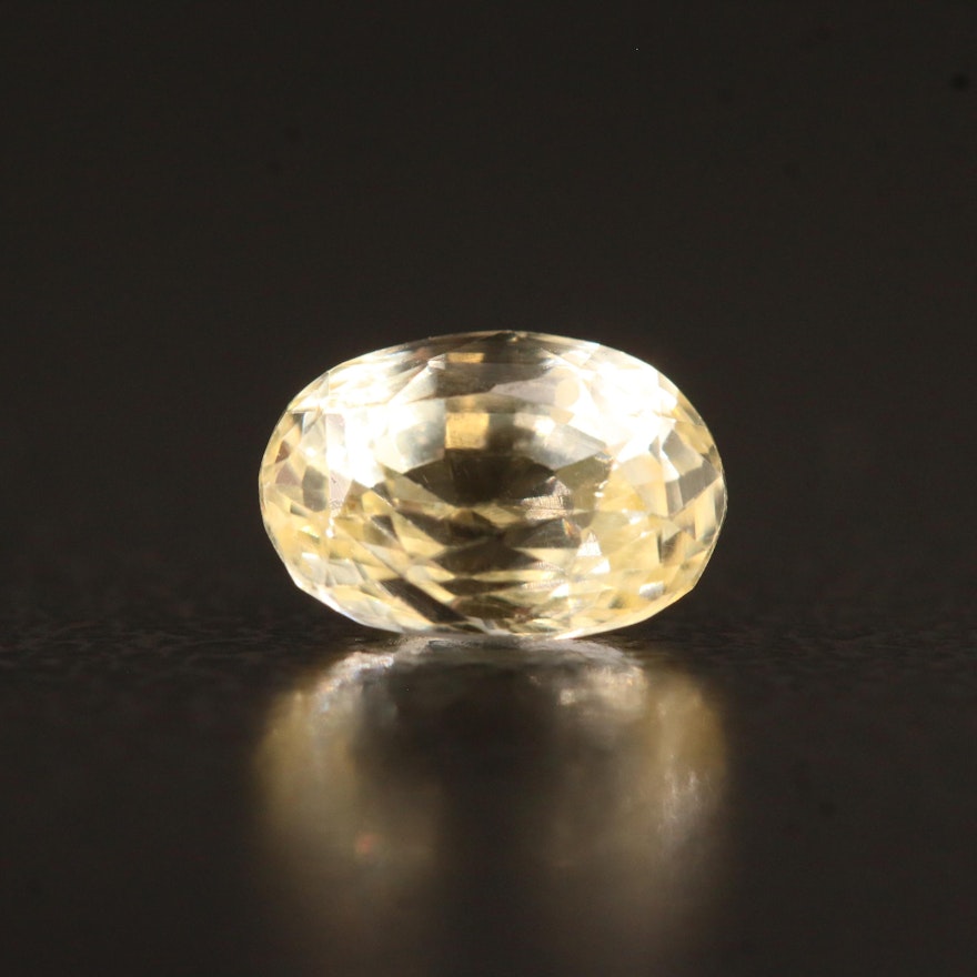 Loose 1.30 CT Oval Faceted Sapphire