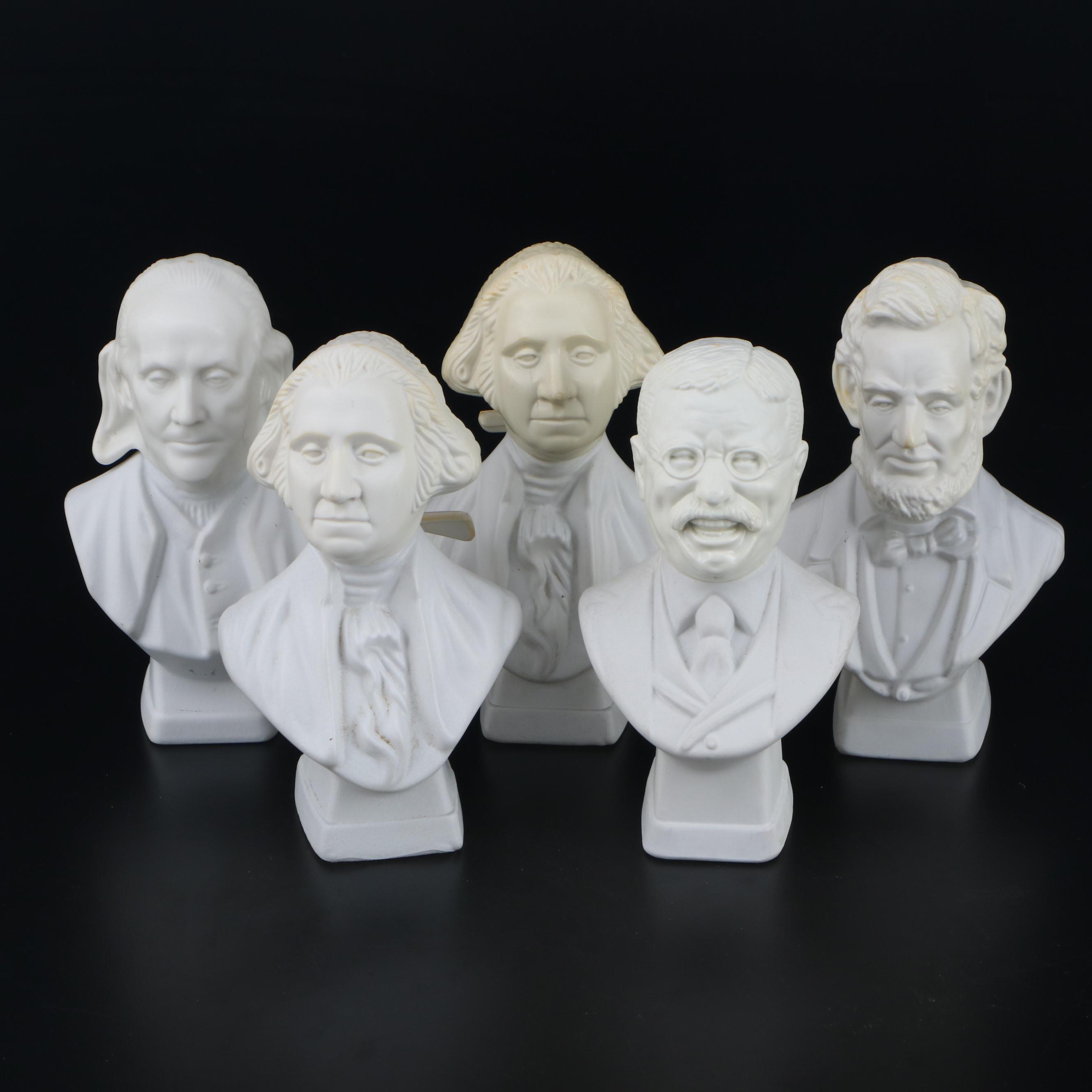 AVON Presidential Bust Bottles Including Washington, Lincoln and Others, 1979