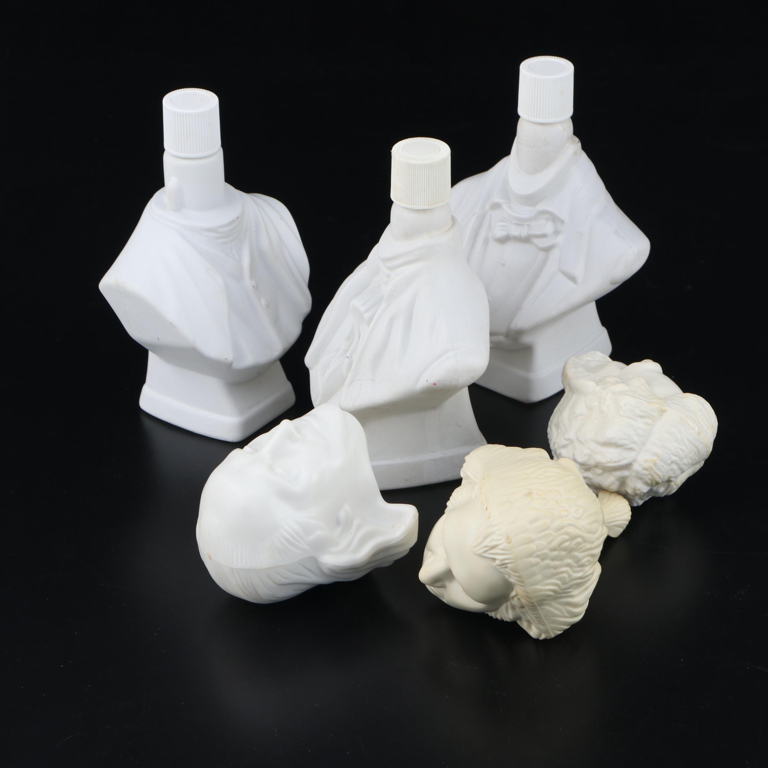 AVON Presidential Bust Bottles Including Washington, Lincoln and Others, 1979