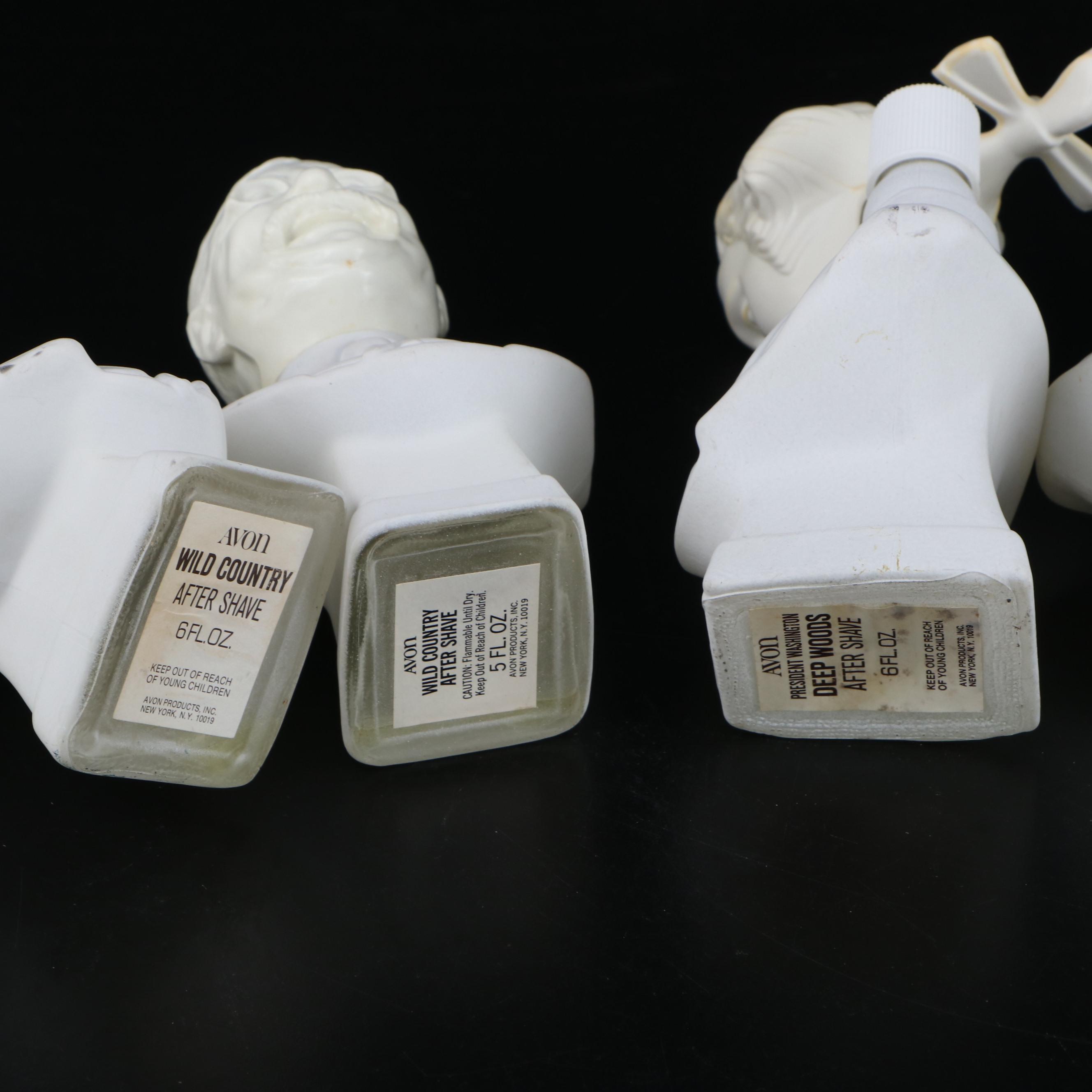 AVON Presidential Bust Bottles Including Washington, Lincoln and Others, 1979