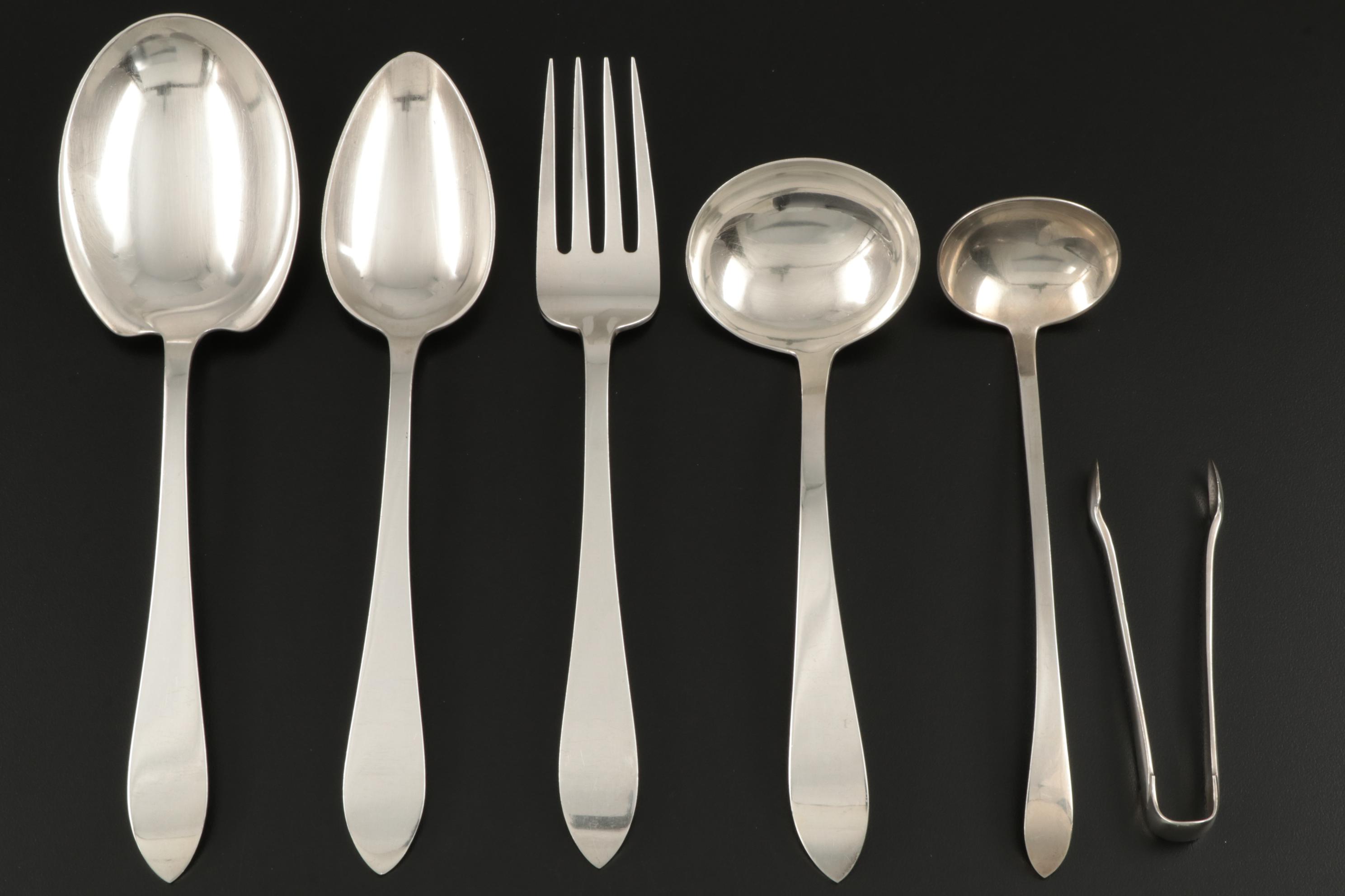 Tiffany & Co. "Faneuil" Sterling Silver Flatware and Serving Utensils, 1910–1947