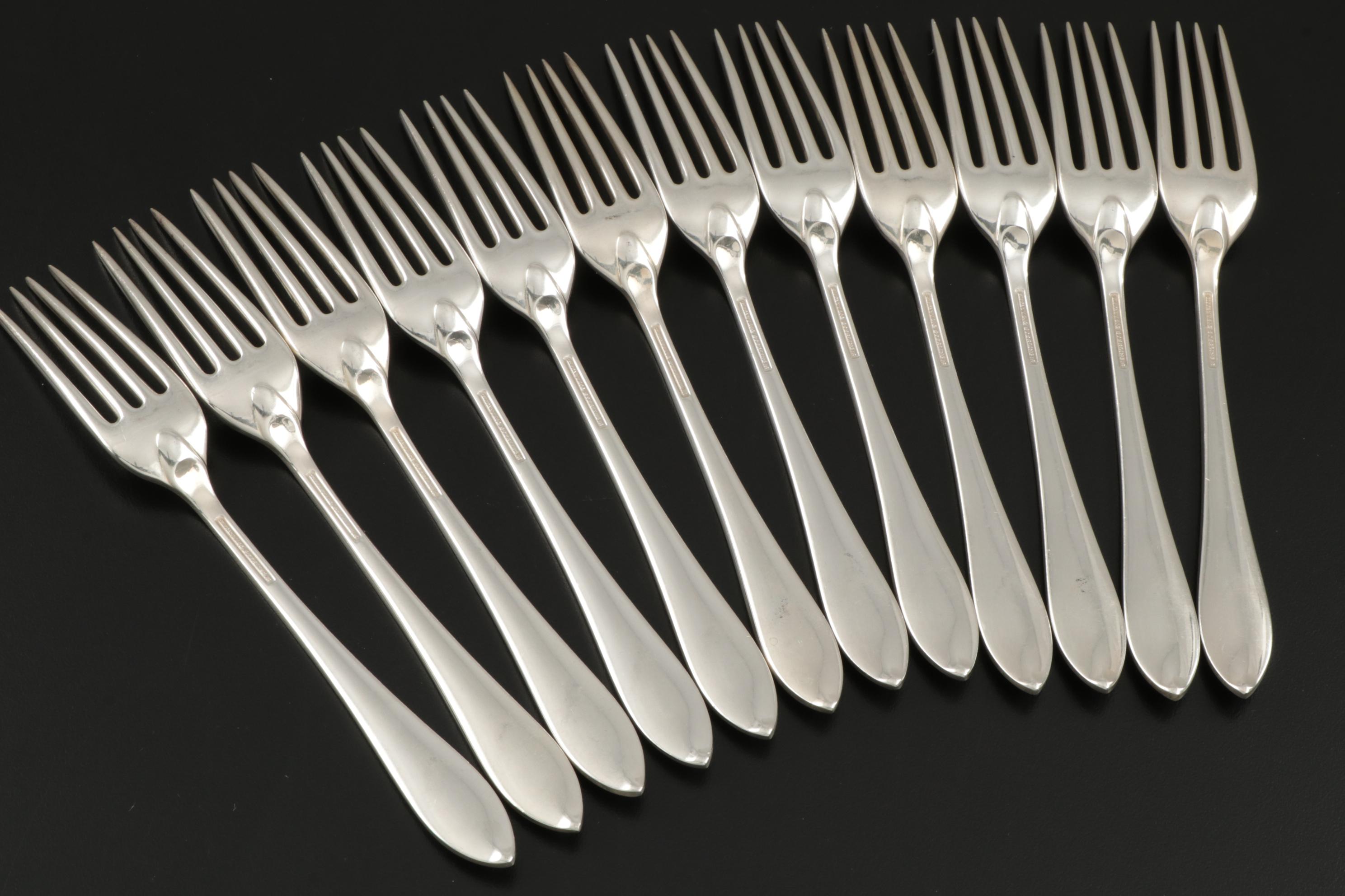 Tiffany & Co. "Faneuil" Sterling Silver Flatware and Serving Utensils, 1910–1947