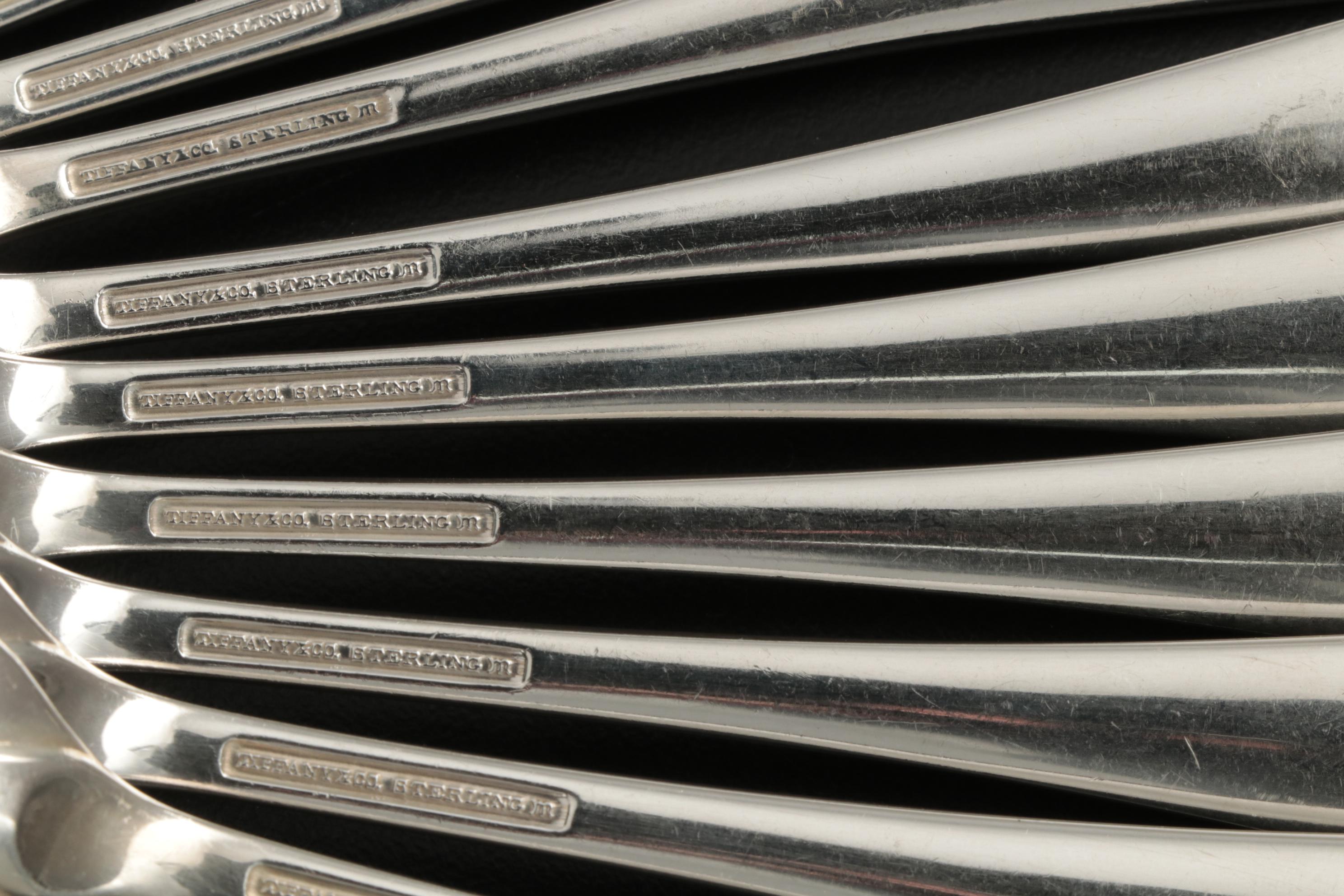 Tiffany & Co. "Faneuil" Sterling Silver Flatware and Serving Utensils, 1910–1947