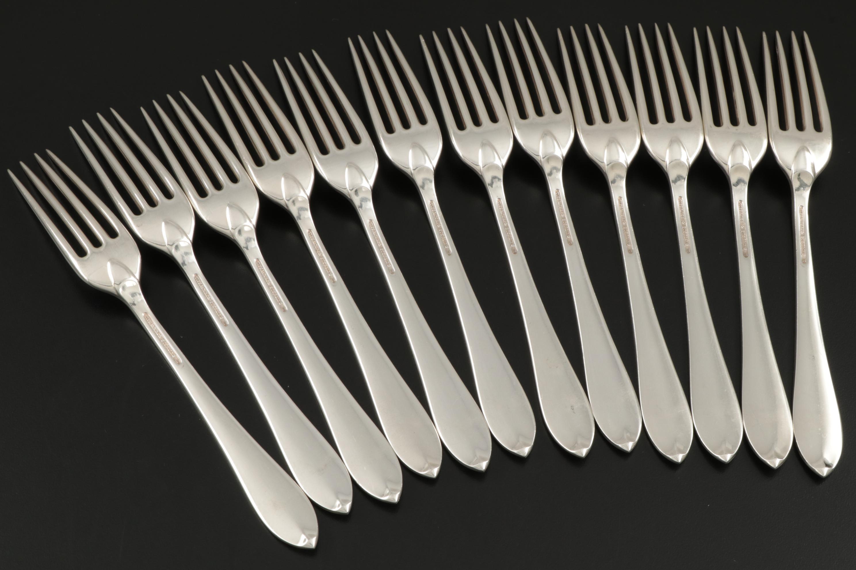 Tiffany & Co. "Faneuil" Sterling Silver Flatware and Serving Utensils, 1910–1947