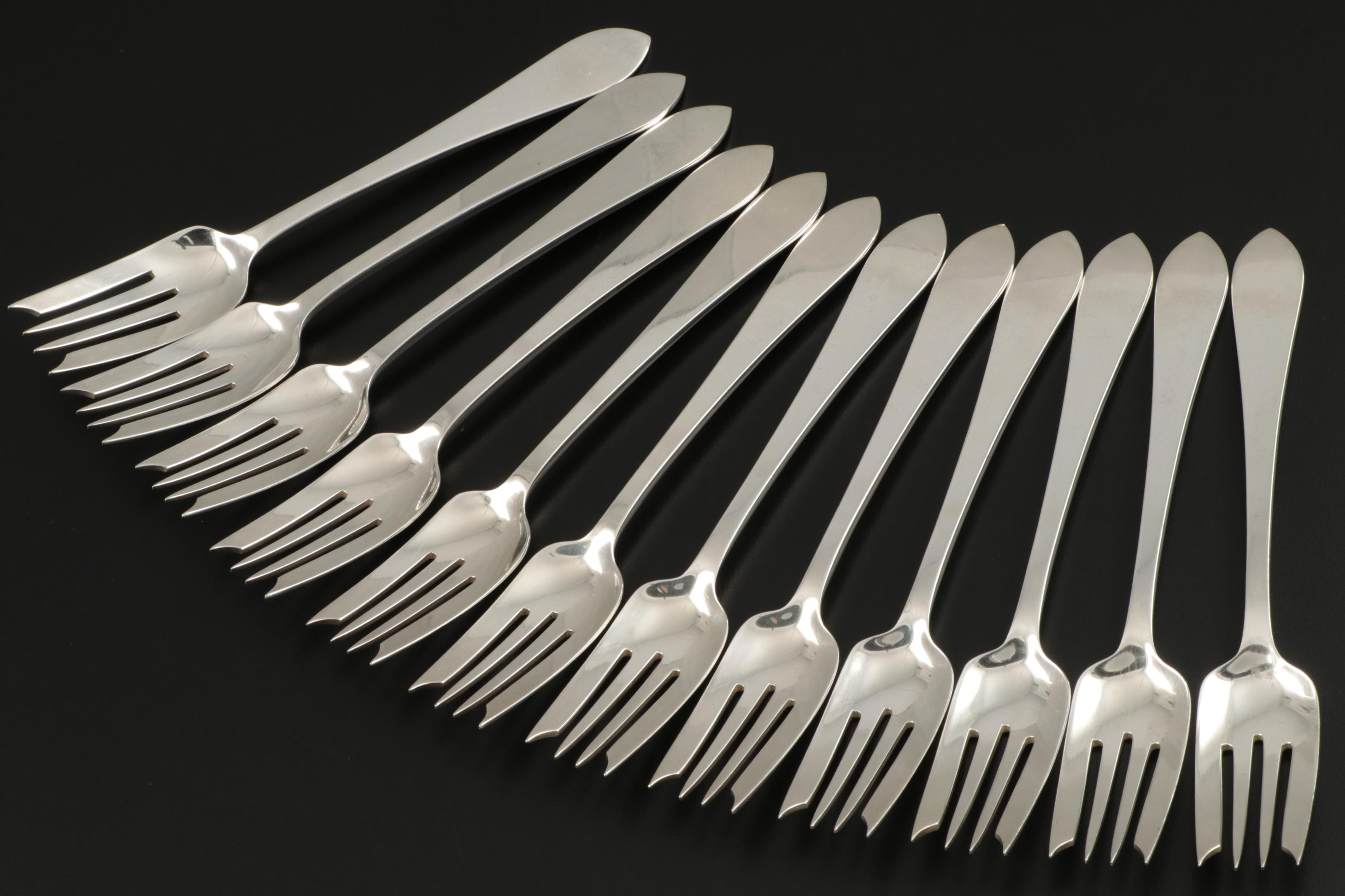 Tiffany & Co. "Faneuil" Sterling Silver Flatware and Serving Utensils, 1910–1947