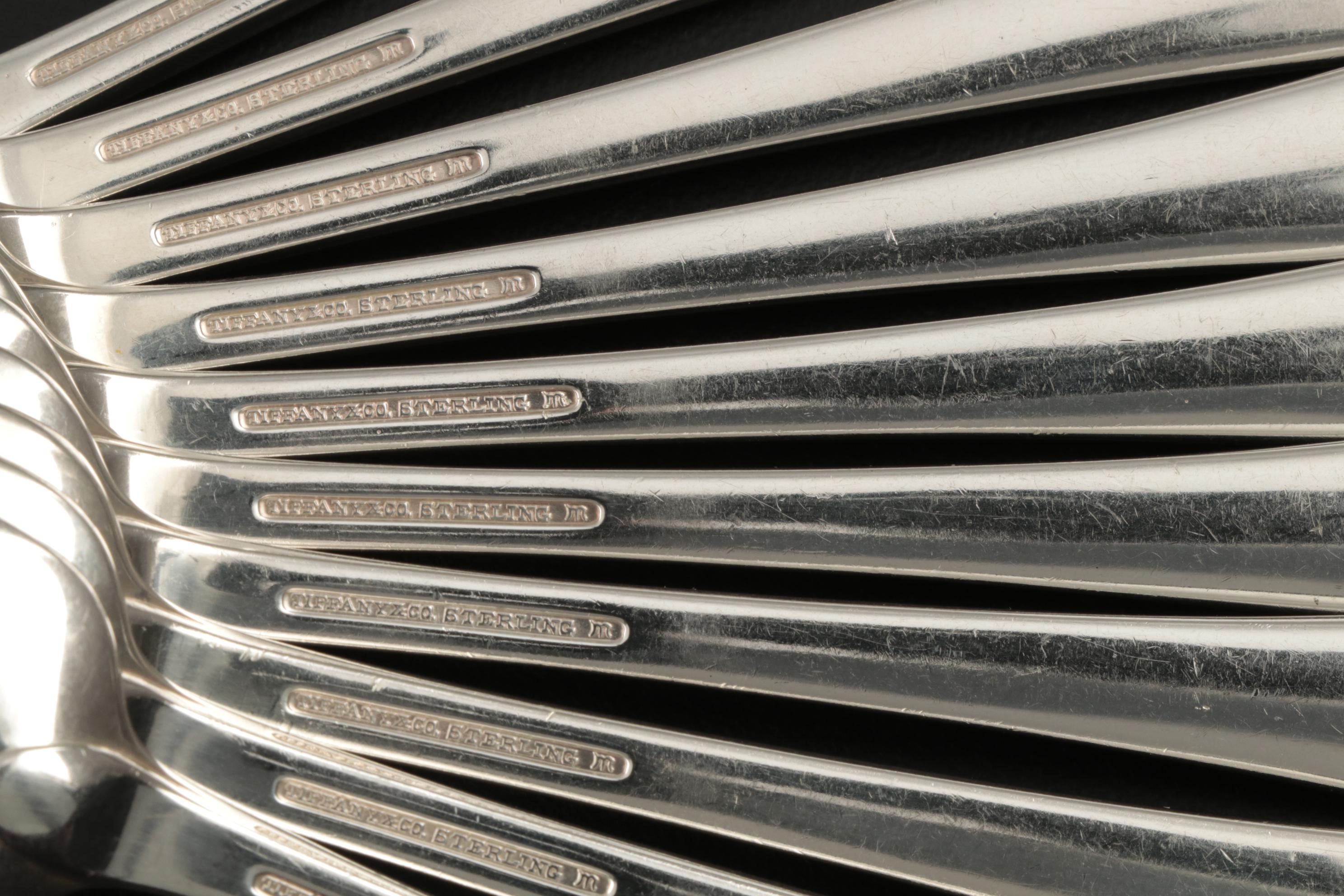 Tiffany & Co. "Faneuil" Sterling Silver Flatware and Serving Utensils, 1910–1947