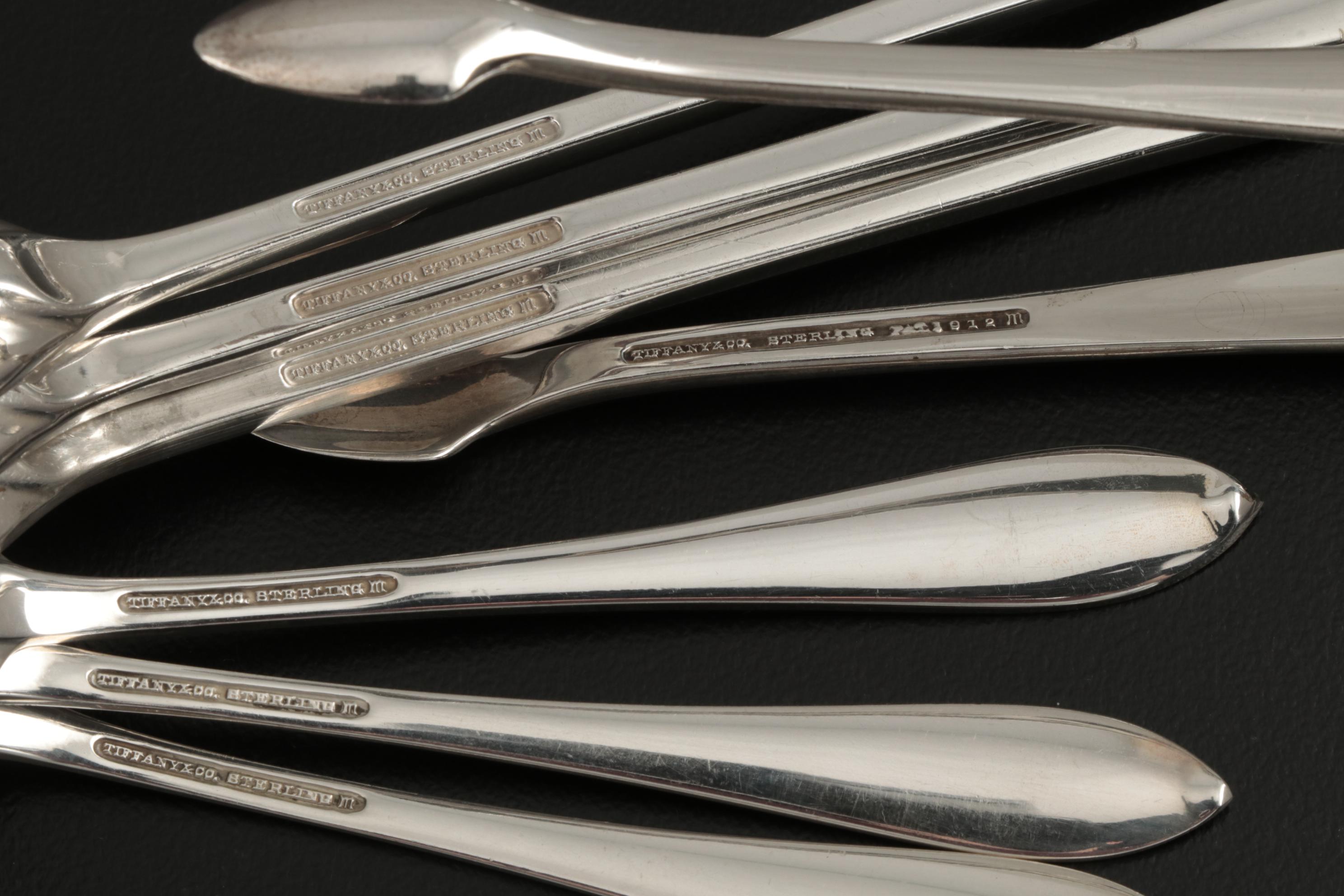 Tiffany & Co. "Faneuil" Sterling Silver Flatware and Serving Utensils, 1910–1947