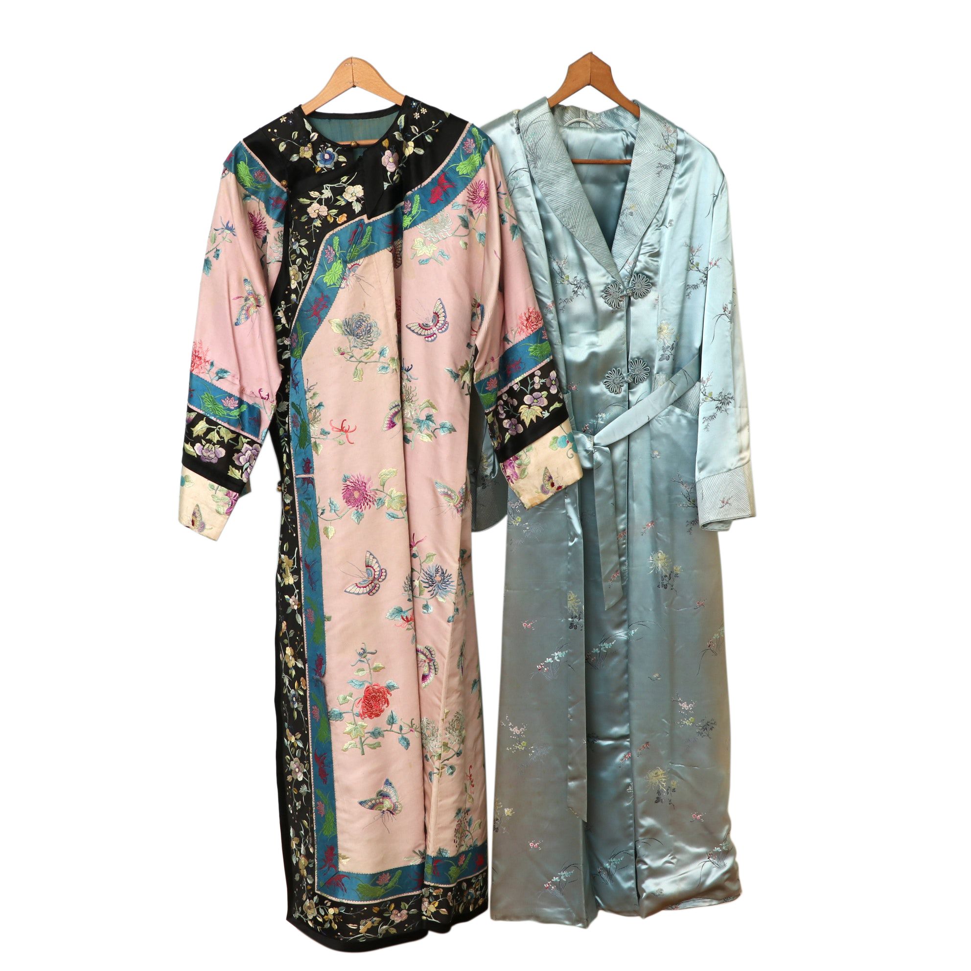 Chinese Hand Embroidered and Brocade Robes, Mid to Late 20th Century
