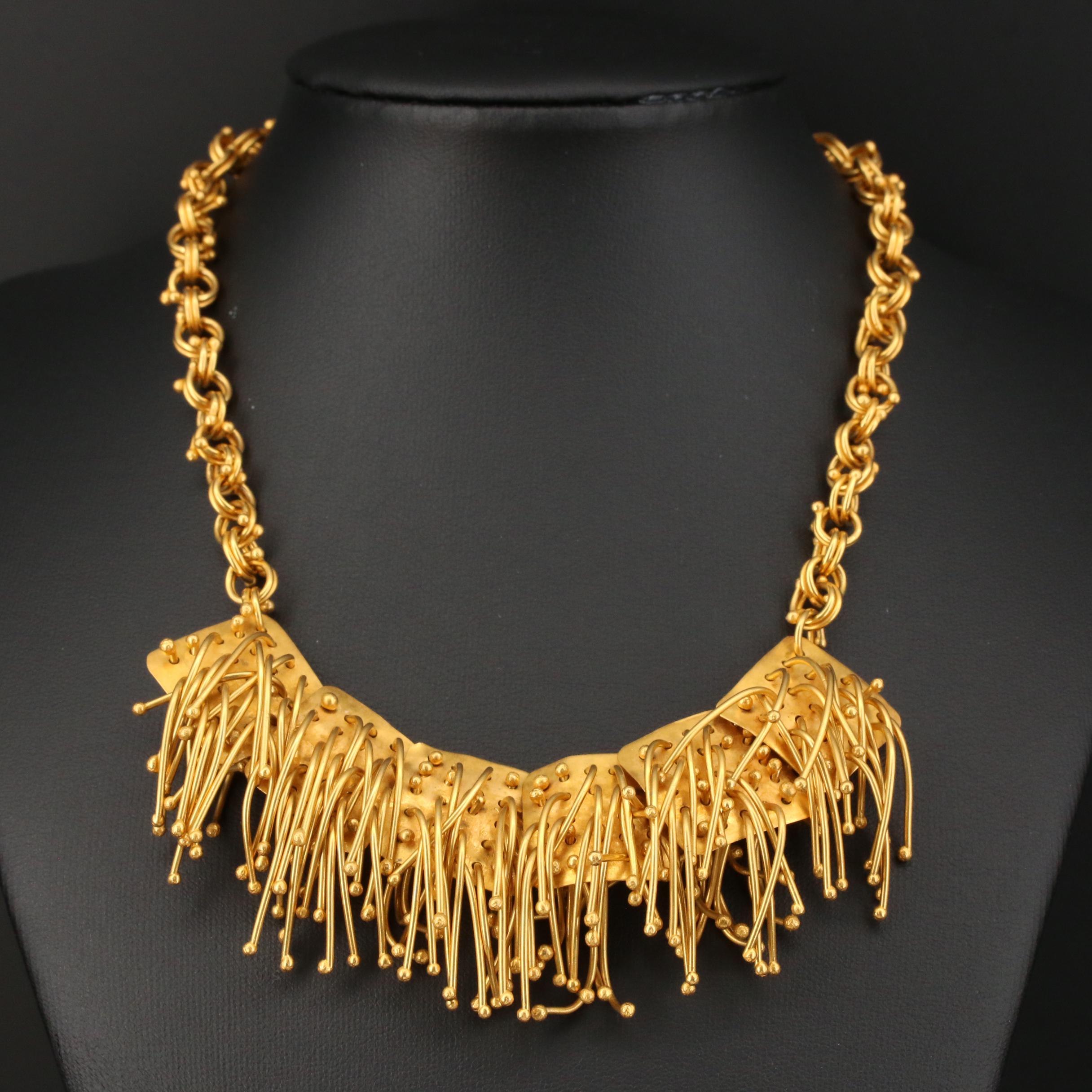 Izabel Lam Modernist "Willow" Necklace and Clip-On Earrings Set