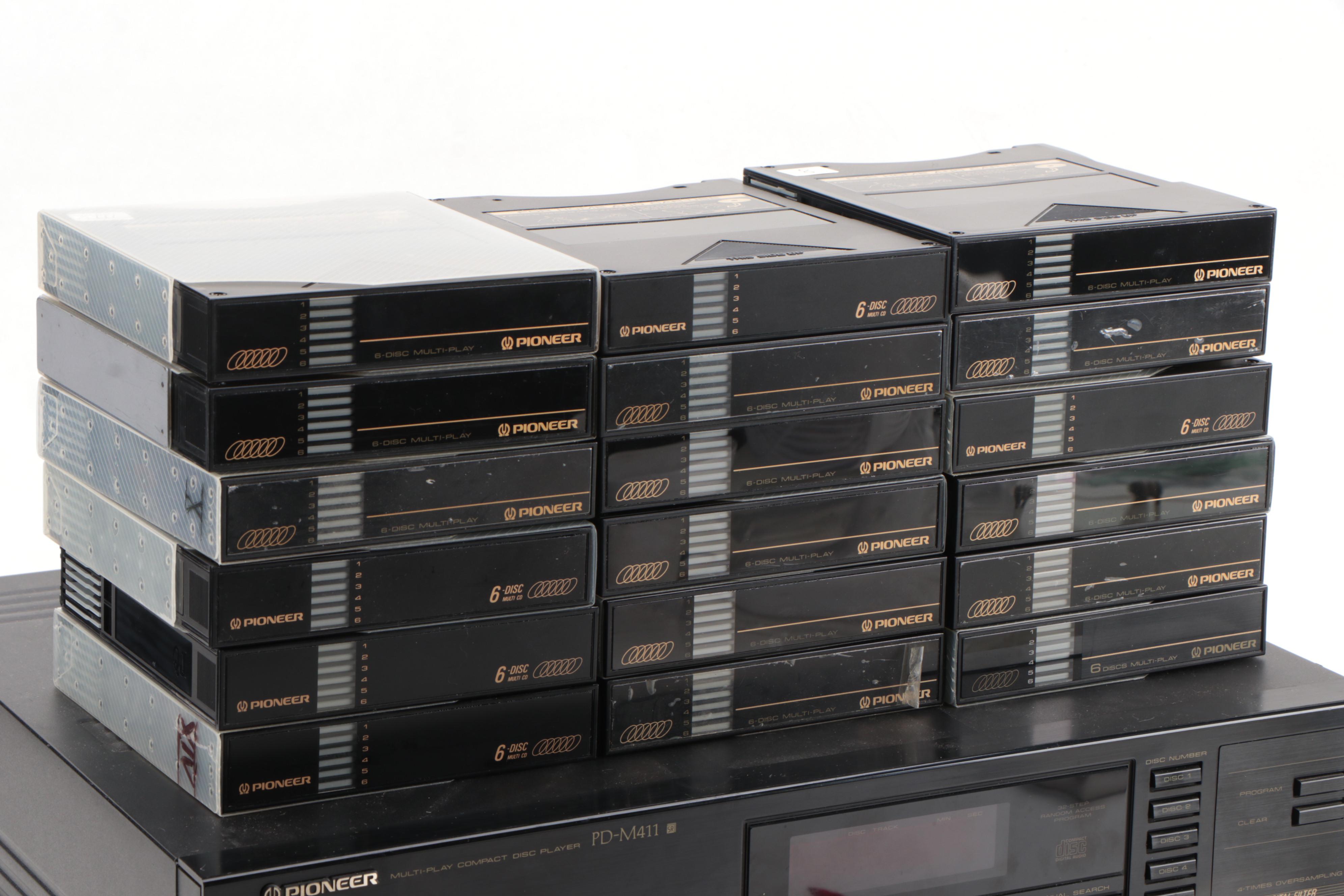 Sherwood Stereo Receiver with Pioneer Multi-Play Compact Disc Player and CDs