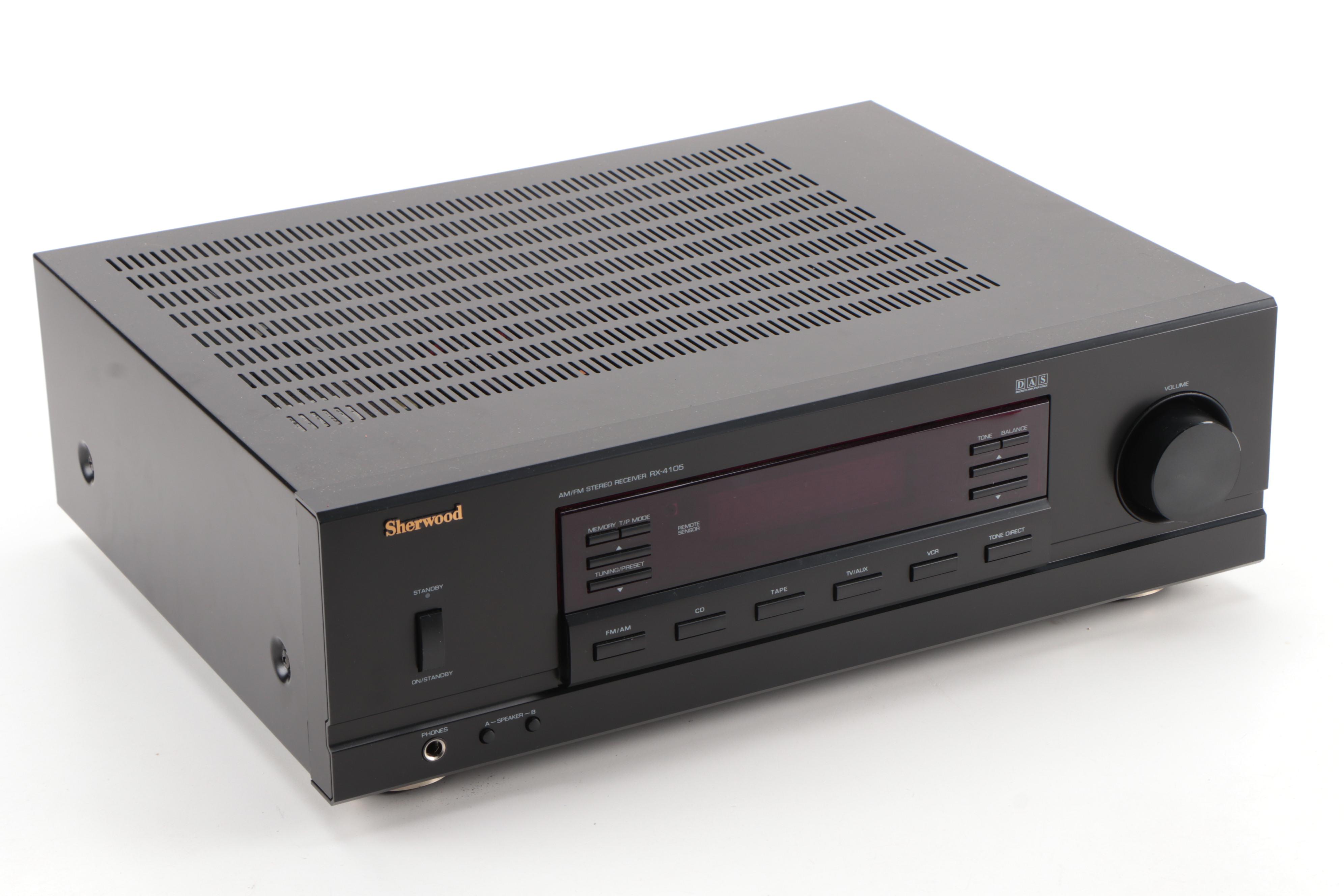 Sherwood Stereo Receiver with Pioneer Multi-Play Compact Disc Player and CDs