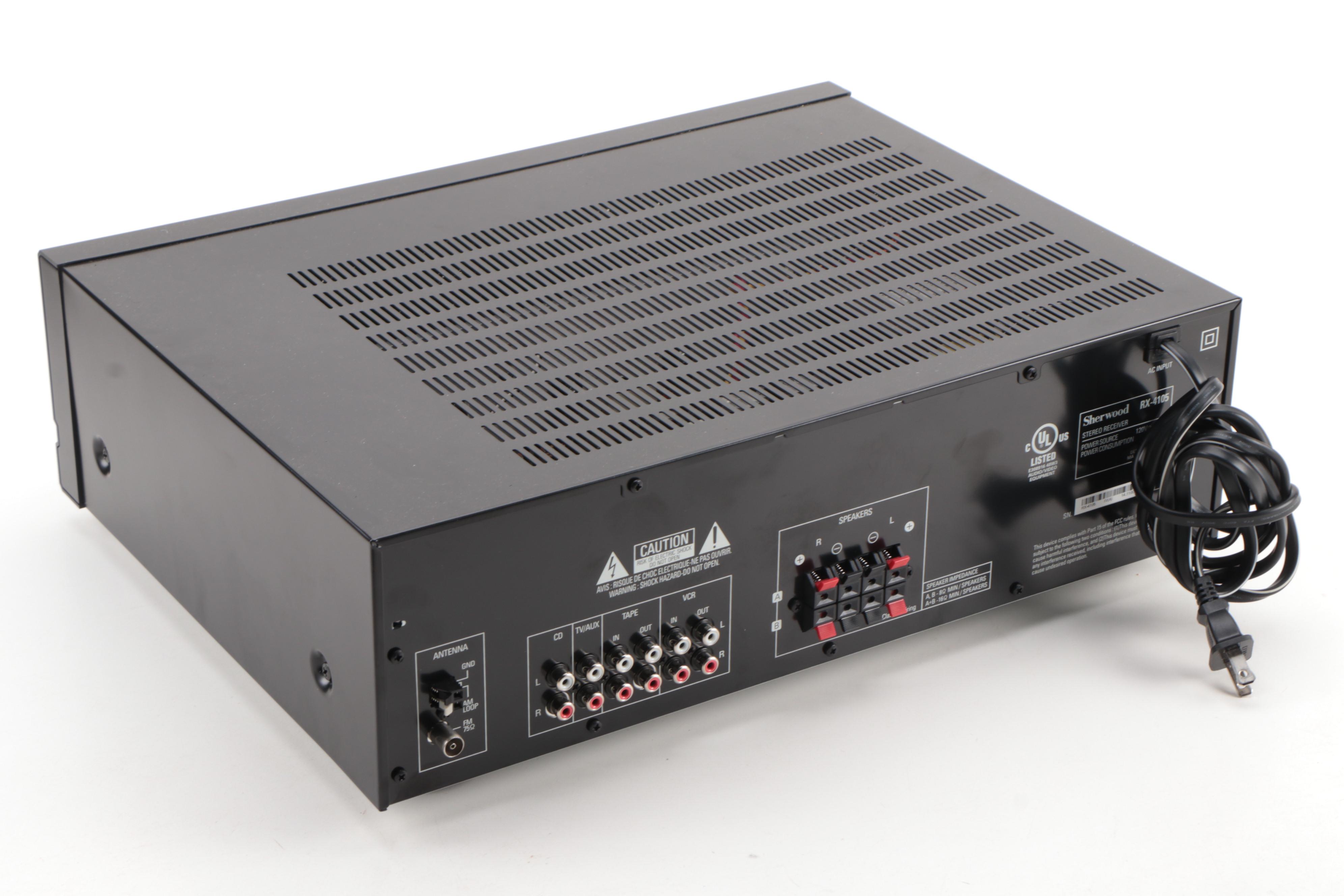 Sherwood Stereo Receiver with Pioneer Multi-Play Compact Disc Player and CDs