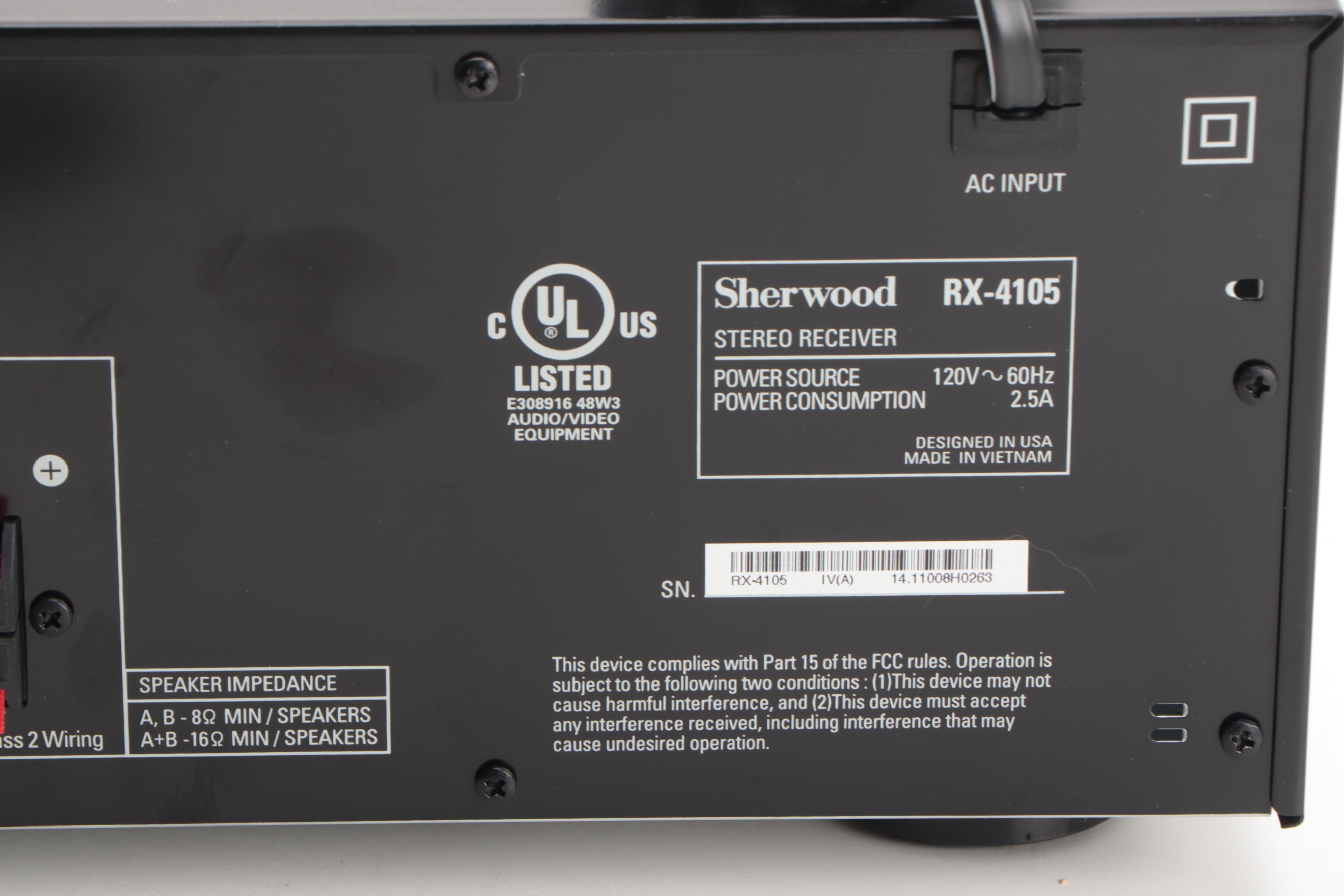 Sherwood Stereo Receiver with Pioneer Multi-Play Compact Disc Player and CDs