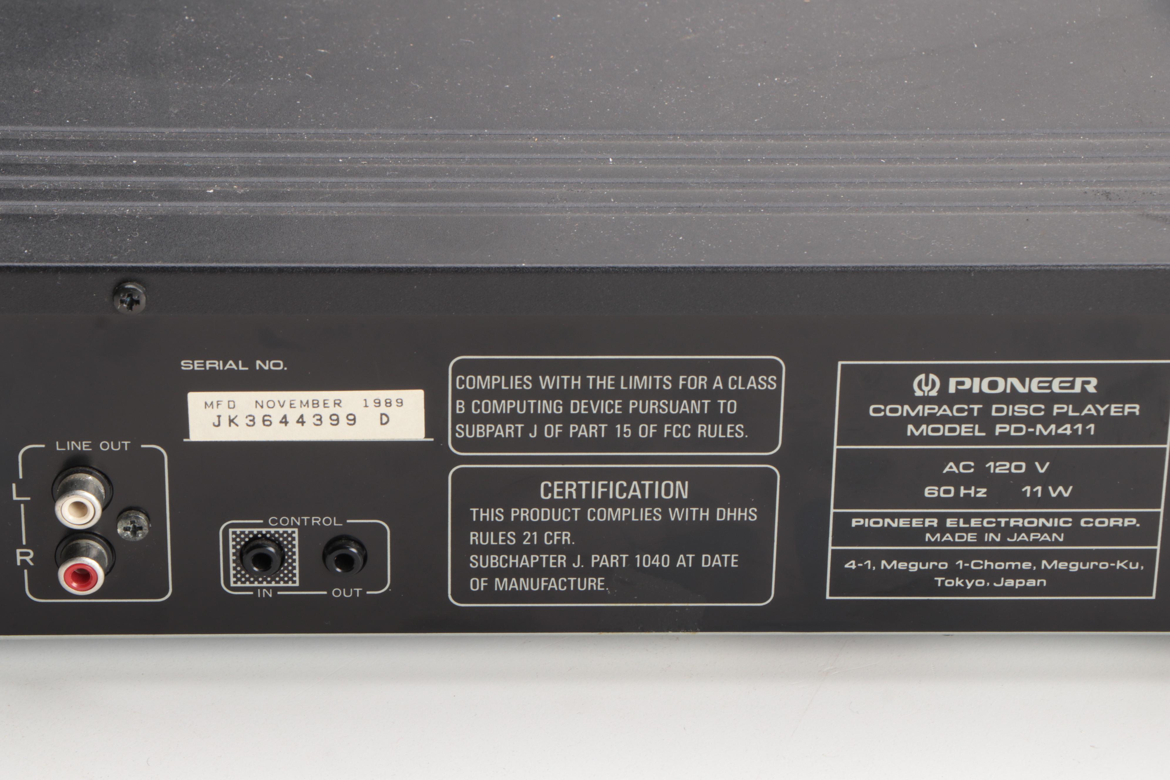 Sherwood Stereo Receiver with Pioneer Multi-Play Compact Disc Player and CDs