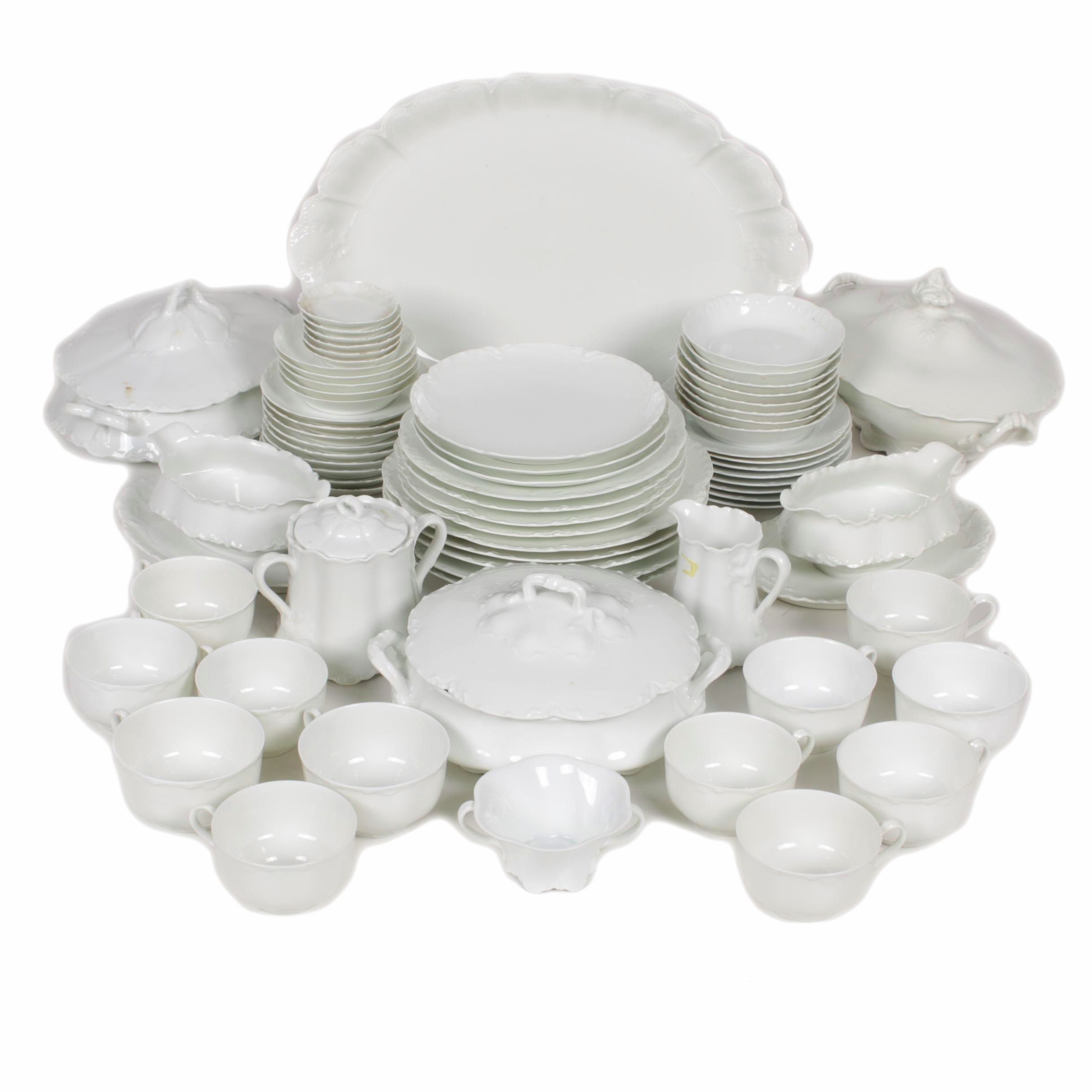French Haviland and Other White Porcelain  Dinnerware