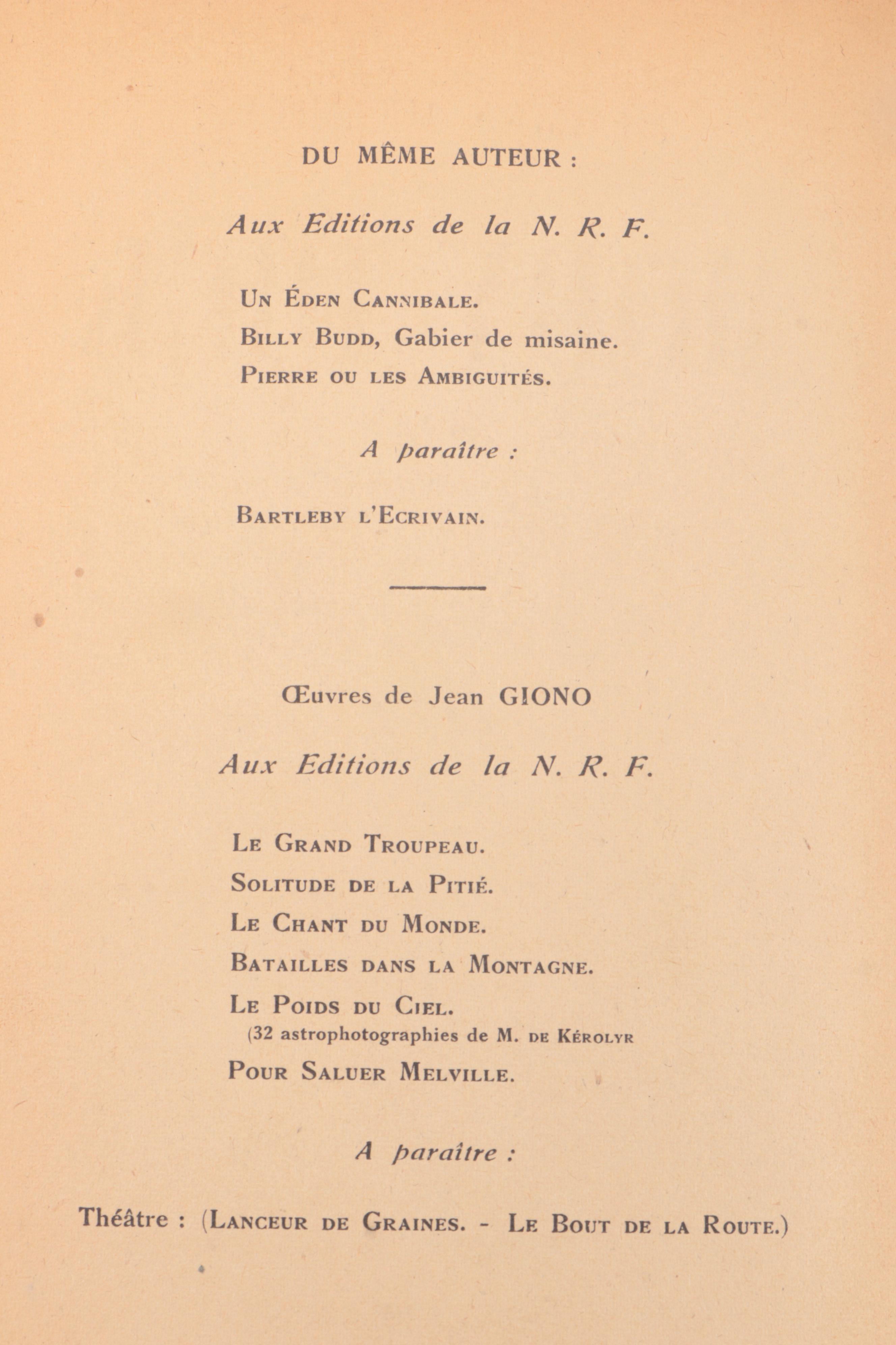 Leather Bound French Edition "Moby Dick" by Herman Melville, 1941
