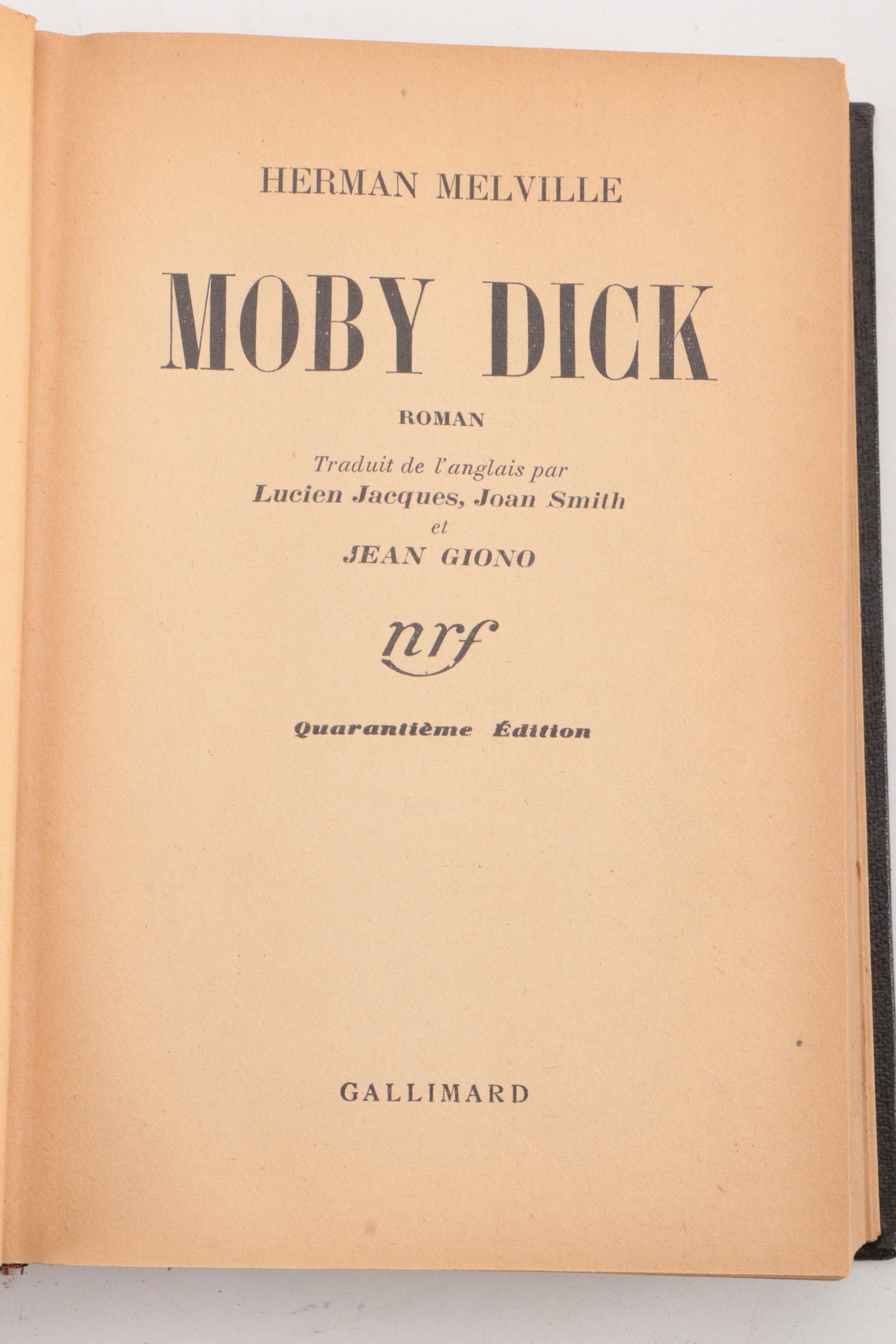 Leather Bound French Edition "Moby Dick" by Herman Melville, 1941