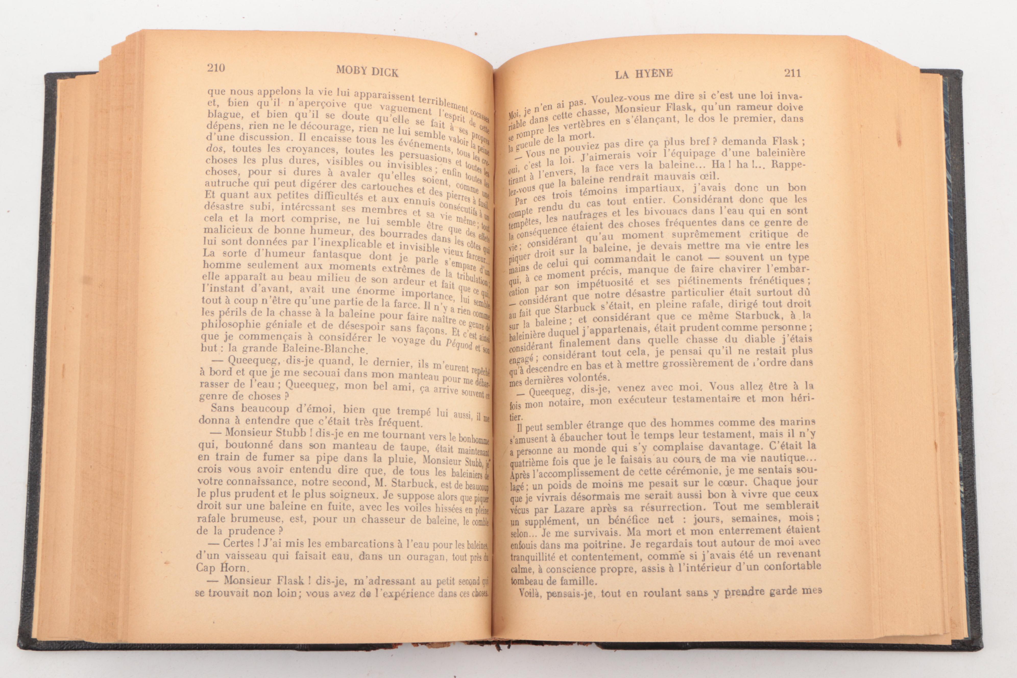Leather Bound French Edition "Moby Dick" by Herman Melville, 1941