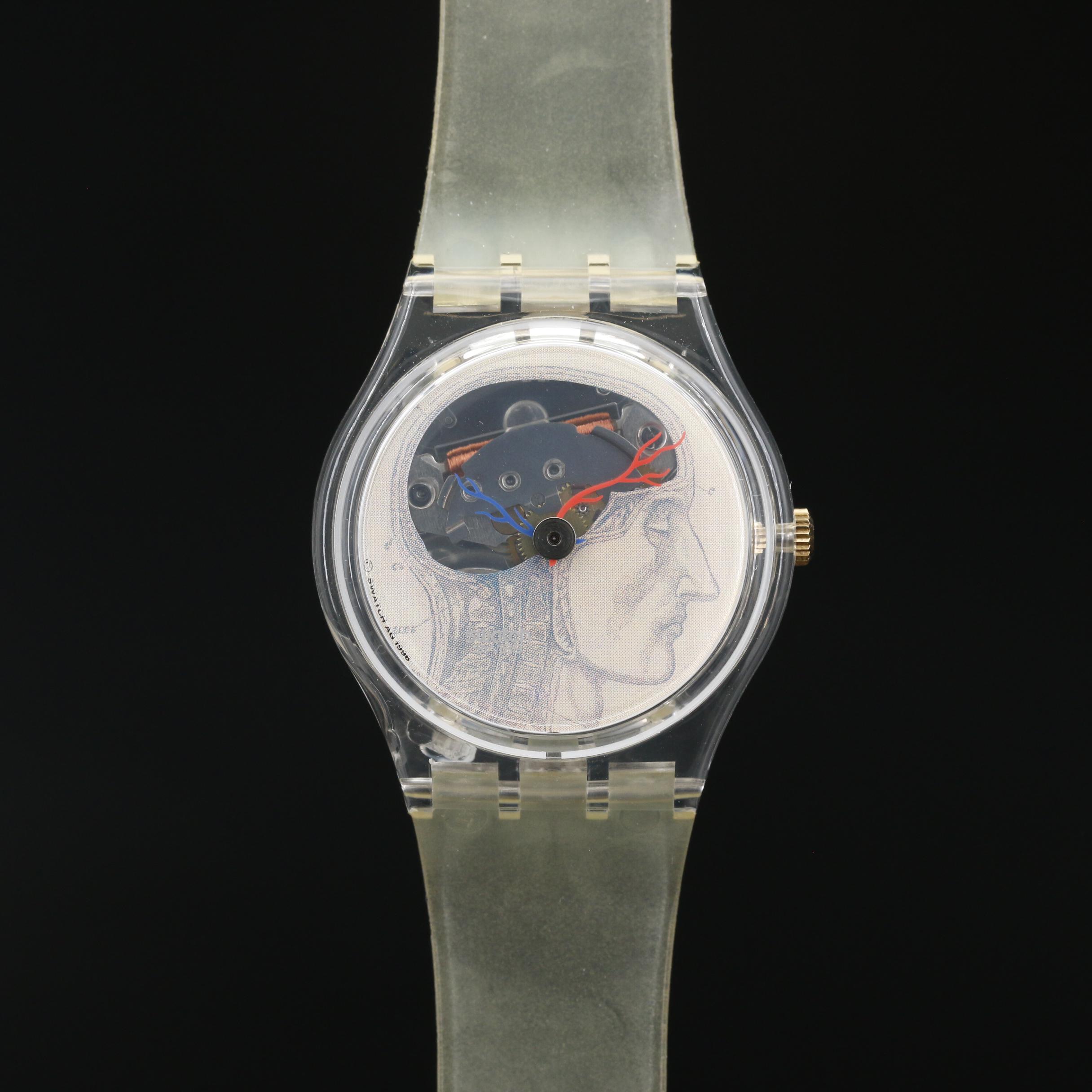 1997 Swatch "Ticking Brain" Plastic Quartz Watch