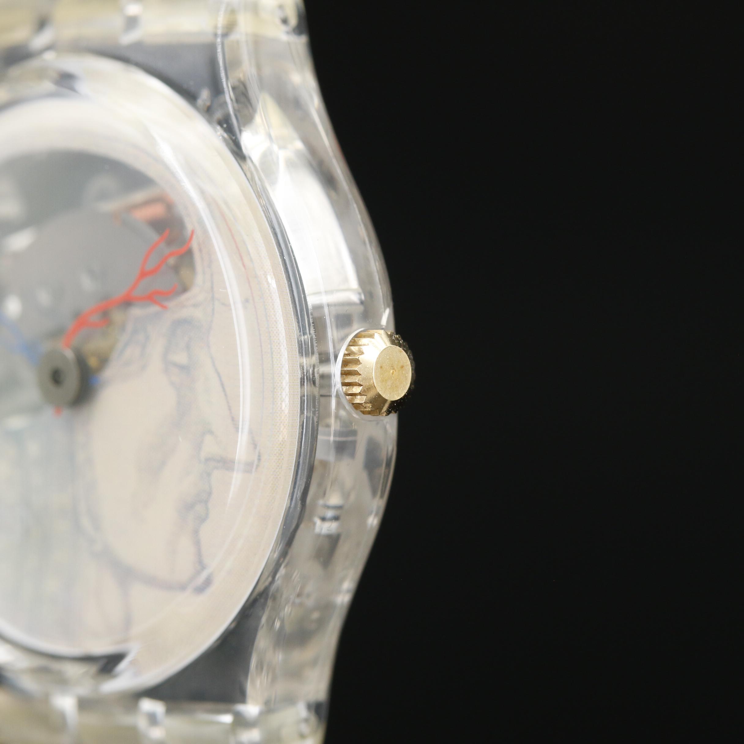 1997 Swatch "Ticking Brain" Plastic Quartz Watch