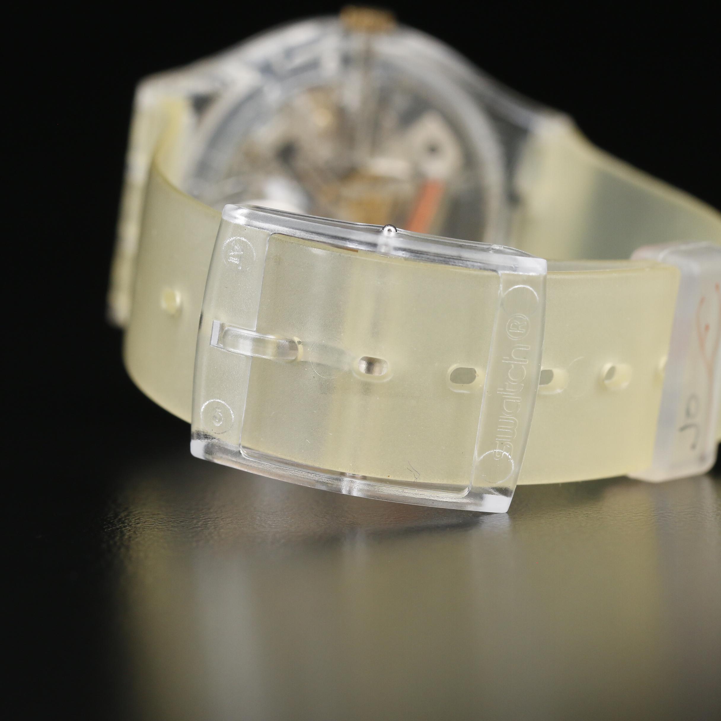 1997 Swatch "Ticking Brain" Plastic Quartz Watch