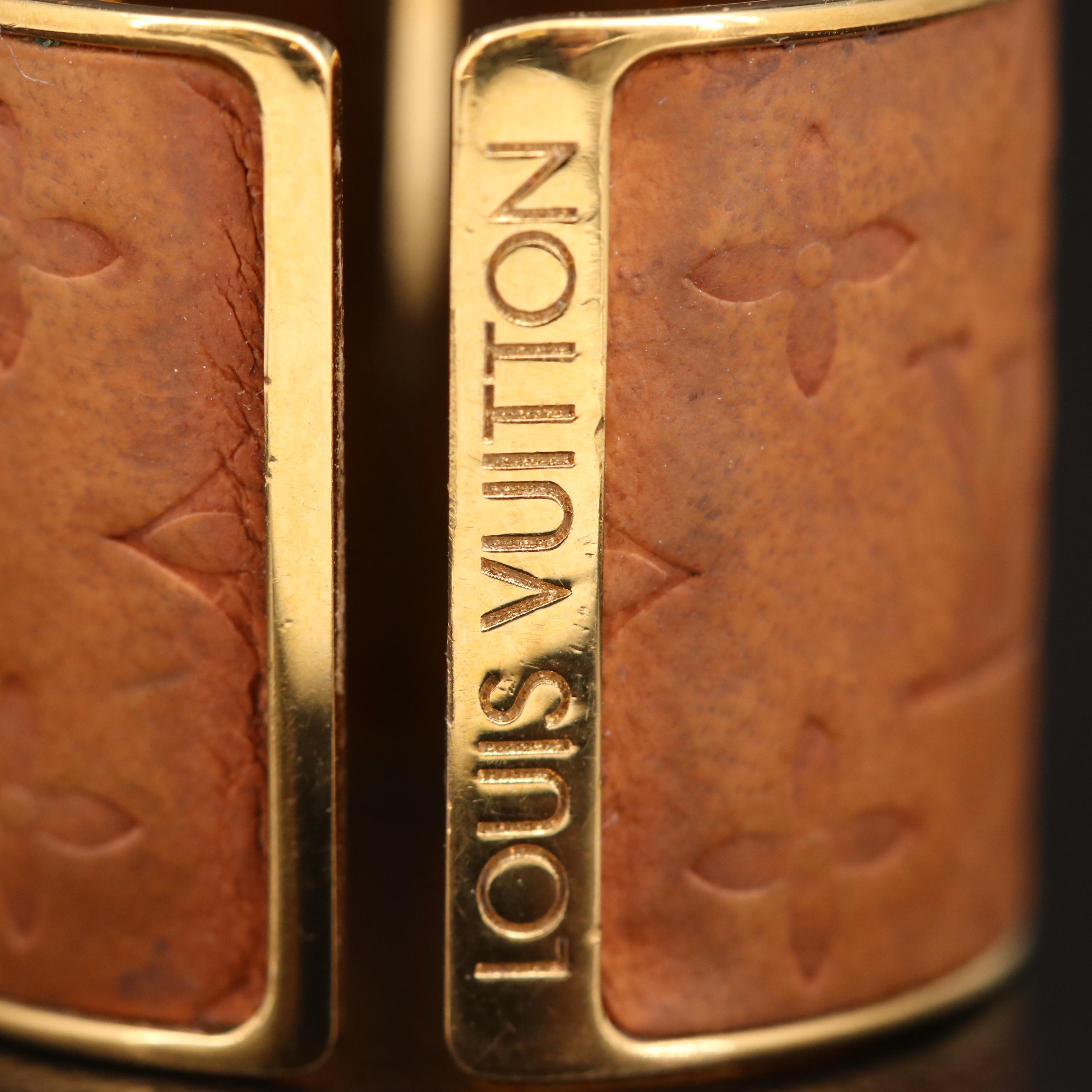 Louis Vuitton "Skin" Embossed Calfskin Monogram Ring