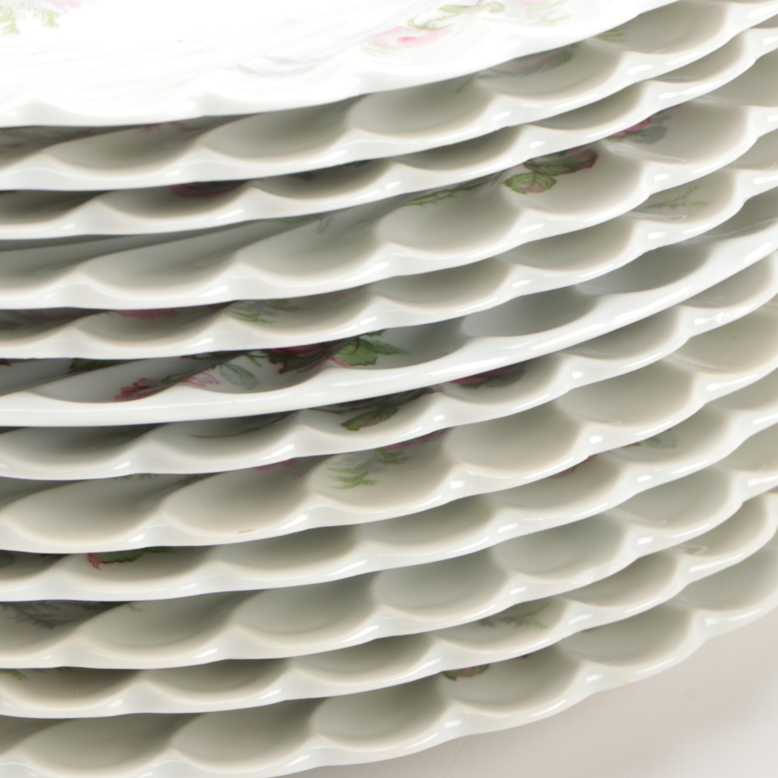 Haviland Limoges Pink Roses Porcelain Dinnerware, Early to Mid 20th Century