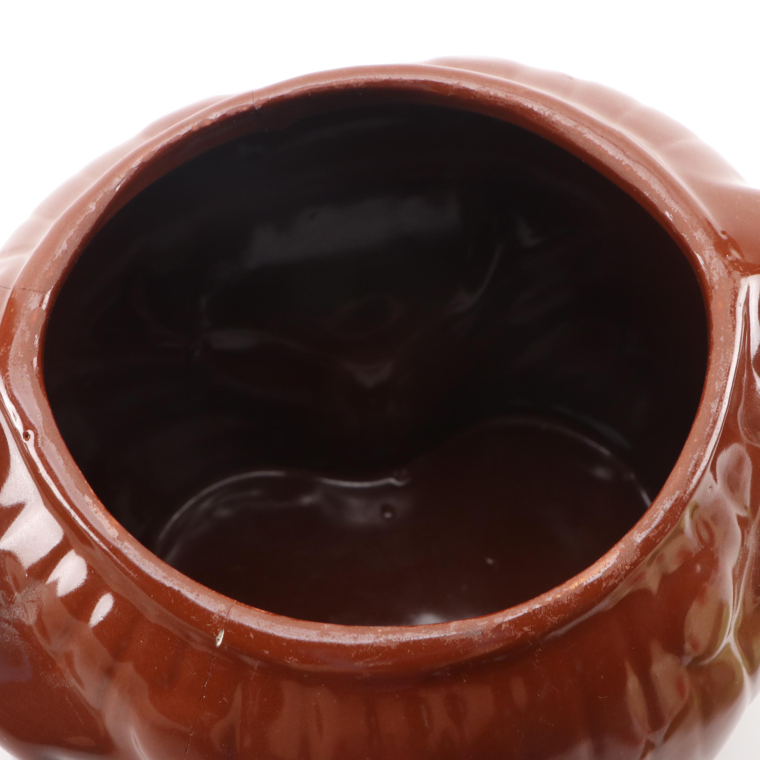 Shawnee Pottery "Smiley Pig" Bank Head Cookie Jar, 1940s