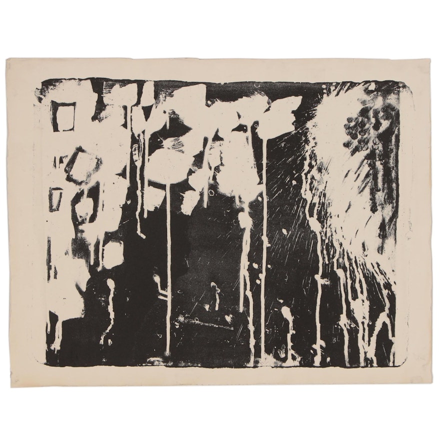 Arthur Helwig Abstract Lithograph, Mid 20th Century