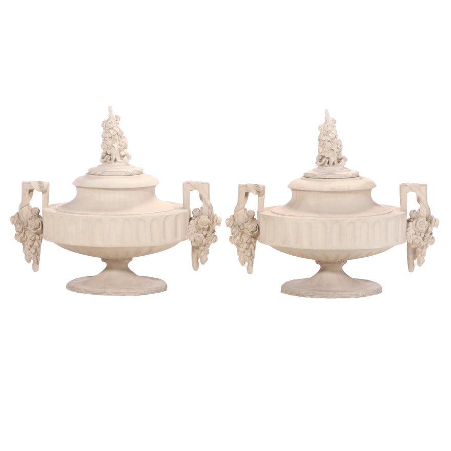 Pair of Large Neoclassical Style Urns From Shillito's Building (Cincinnati, OH)