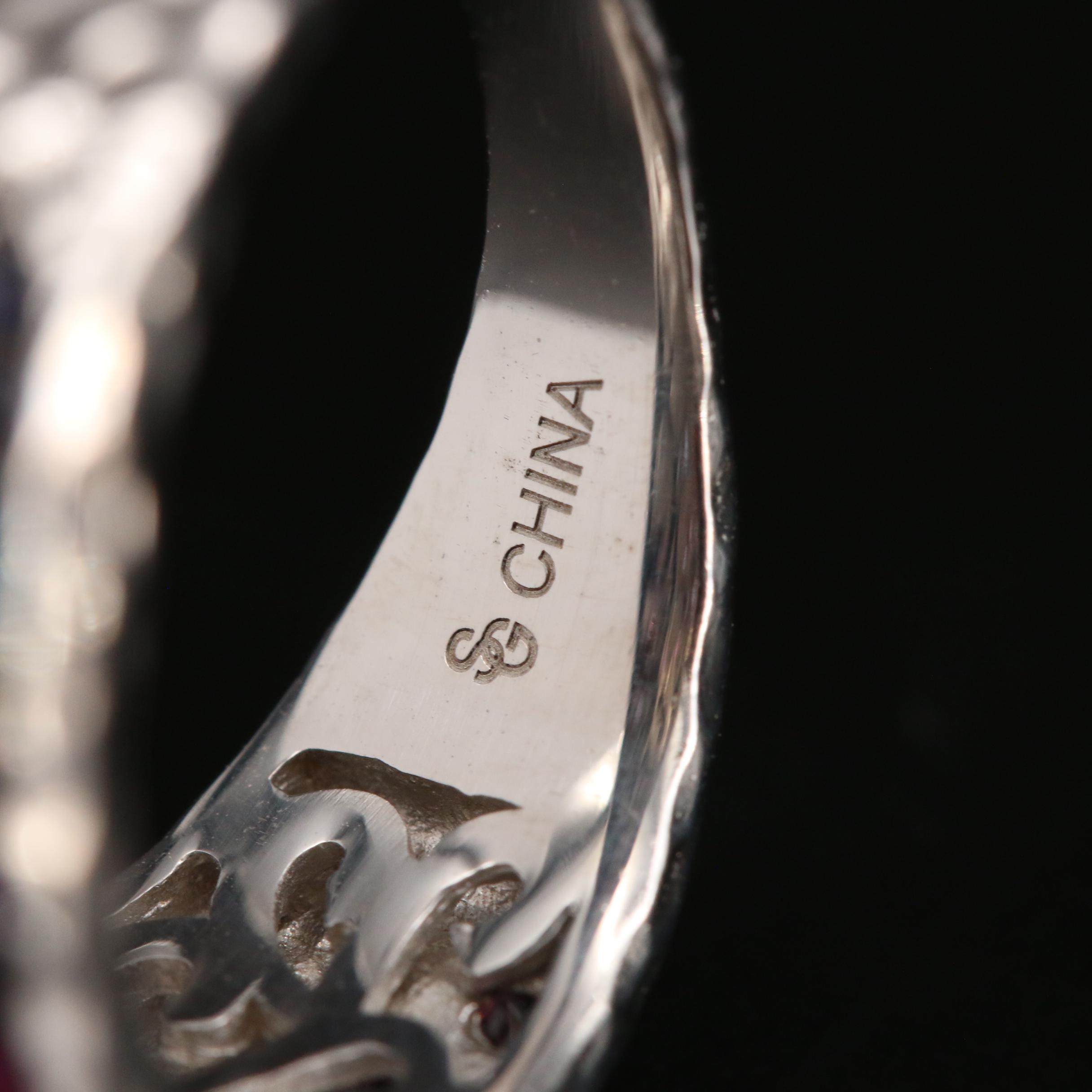 Seidengang Ring with Topaz, Garnet and Amethyst