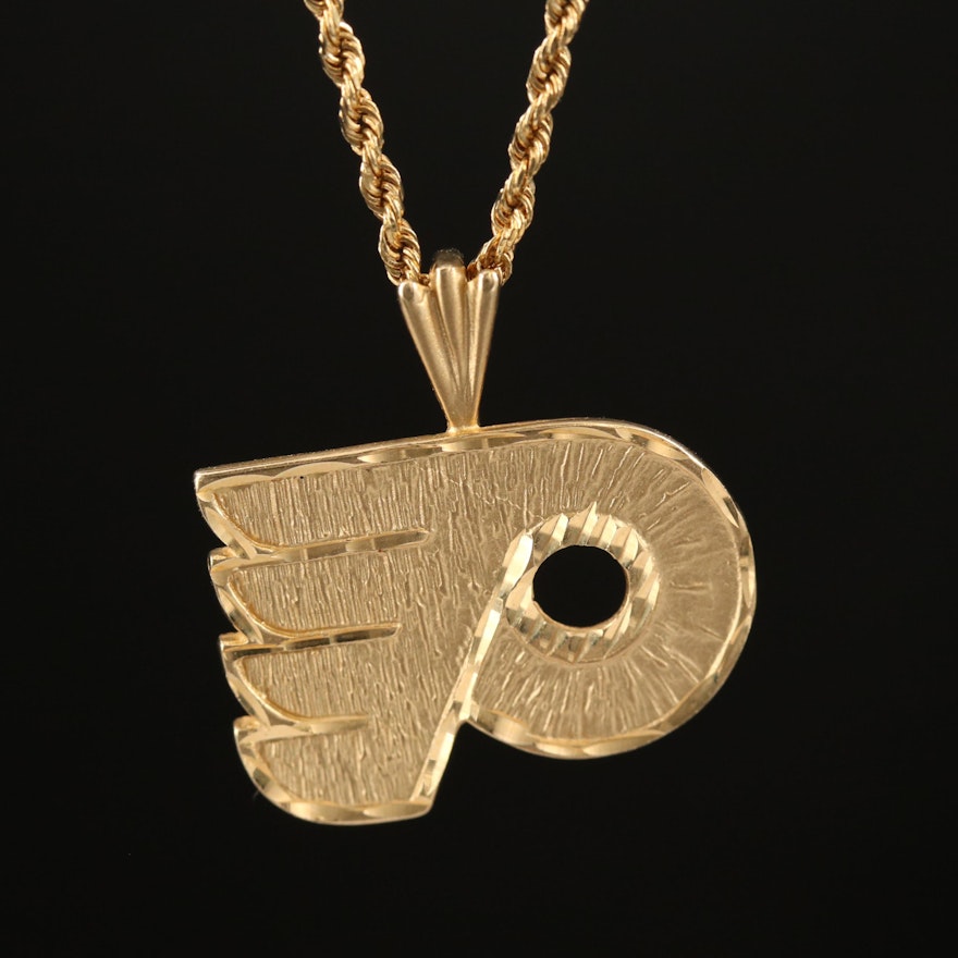 Michael Anthony 14K "Philadelphia Flyers" Pendant Necklace