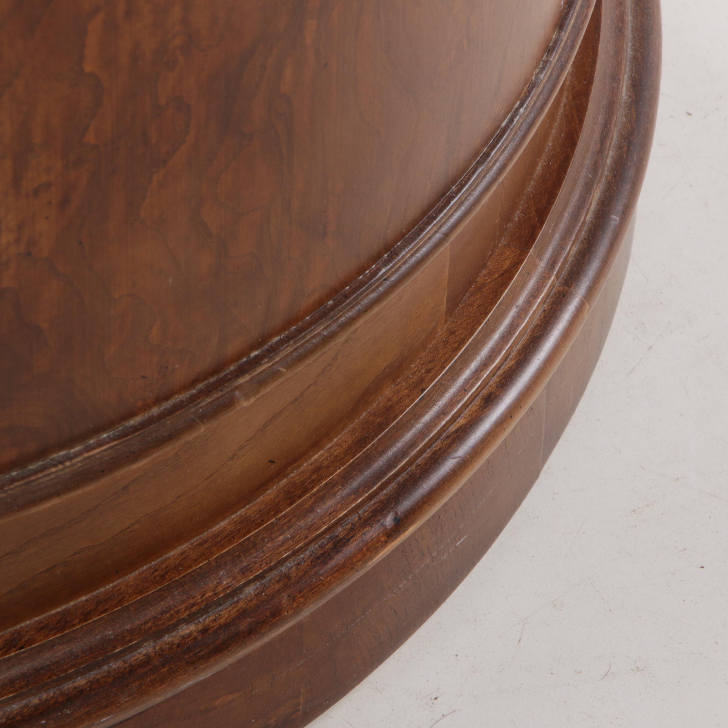 Henredon Charles X Burl Wood Drum Cabinet Side Tables
