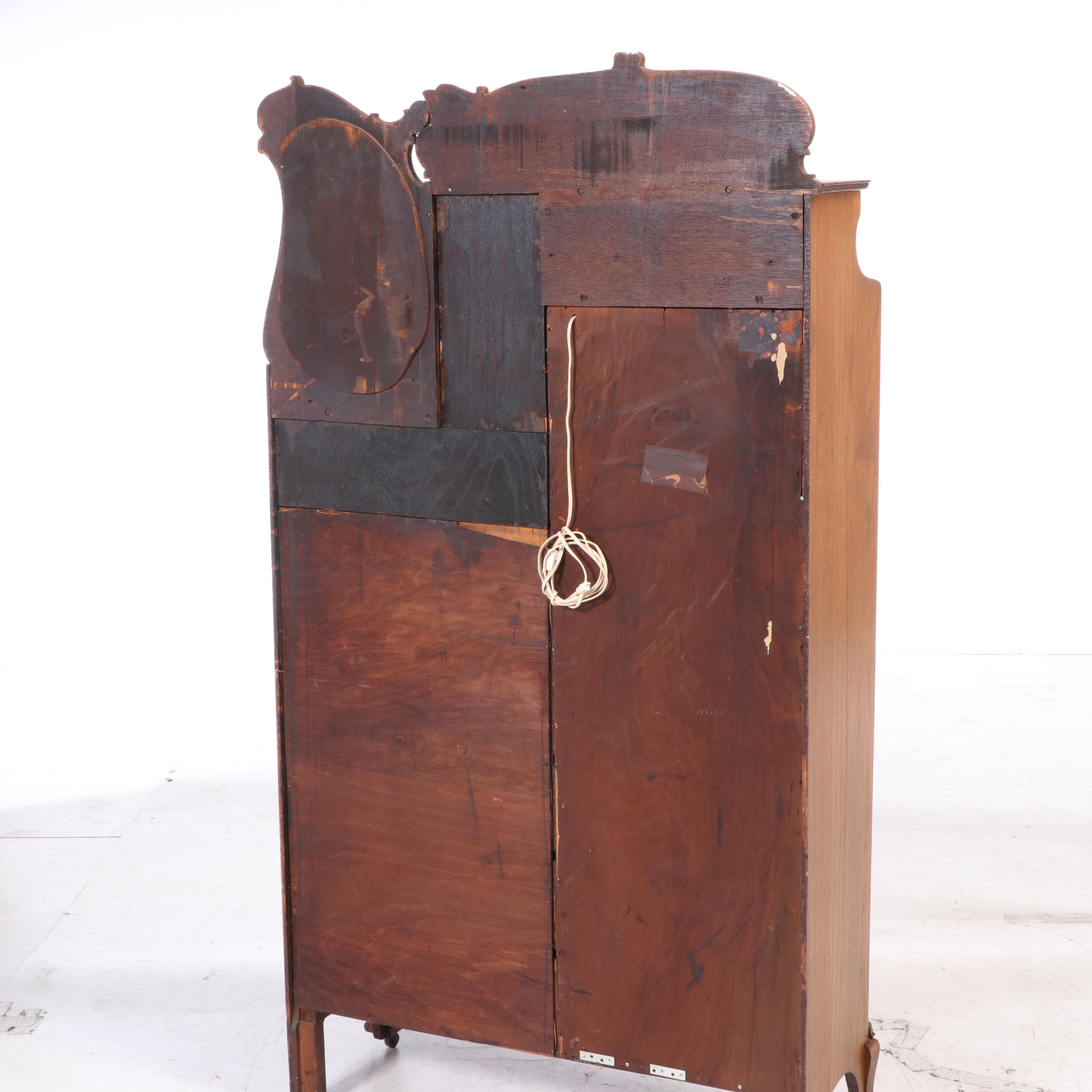 Art Nouveau Oak Side-by-Side Bookcase Secretary Desk, Early 20th Century