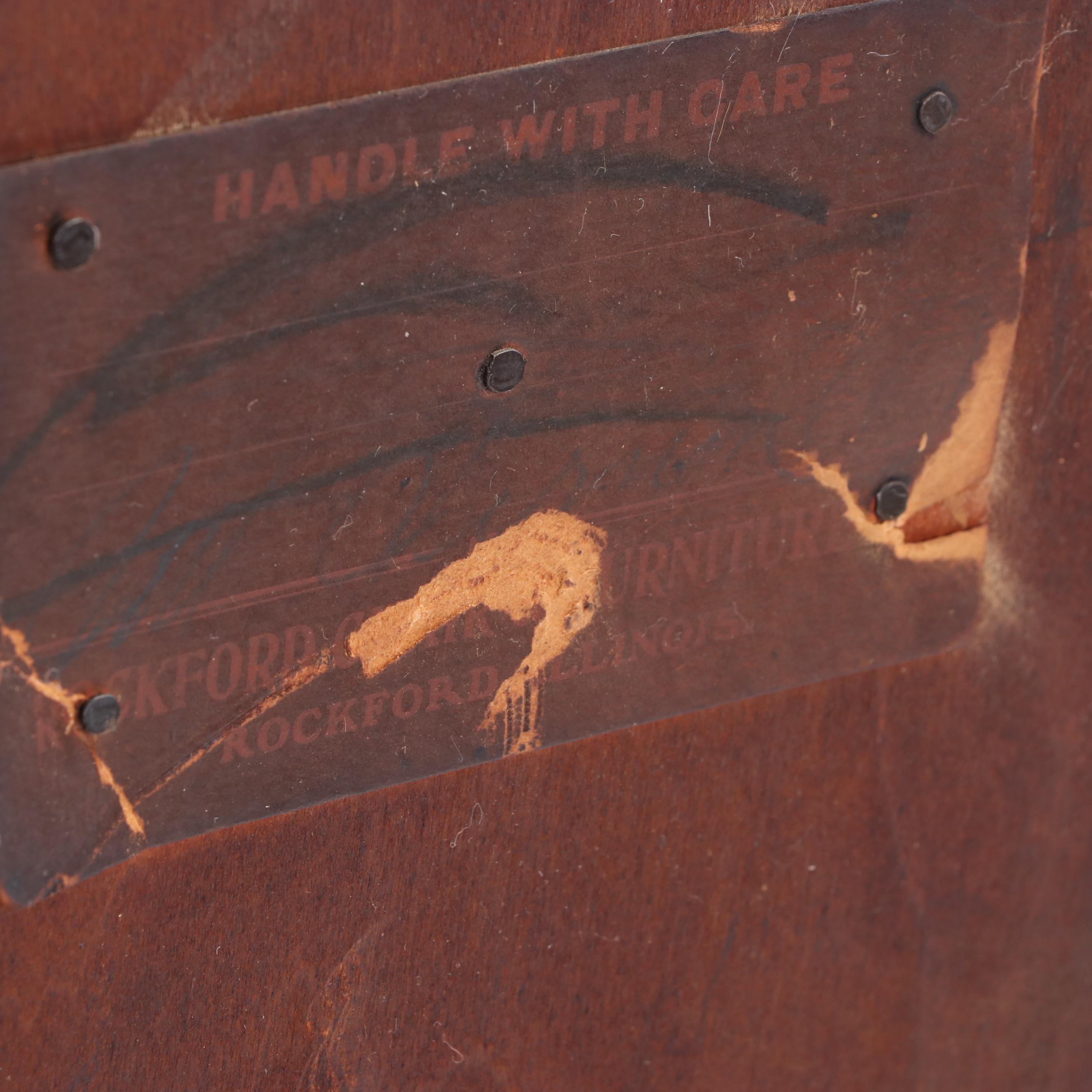 Art Nouveau Oak Side-by-Side Bookcase Secretary Desk, Early 20th Century