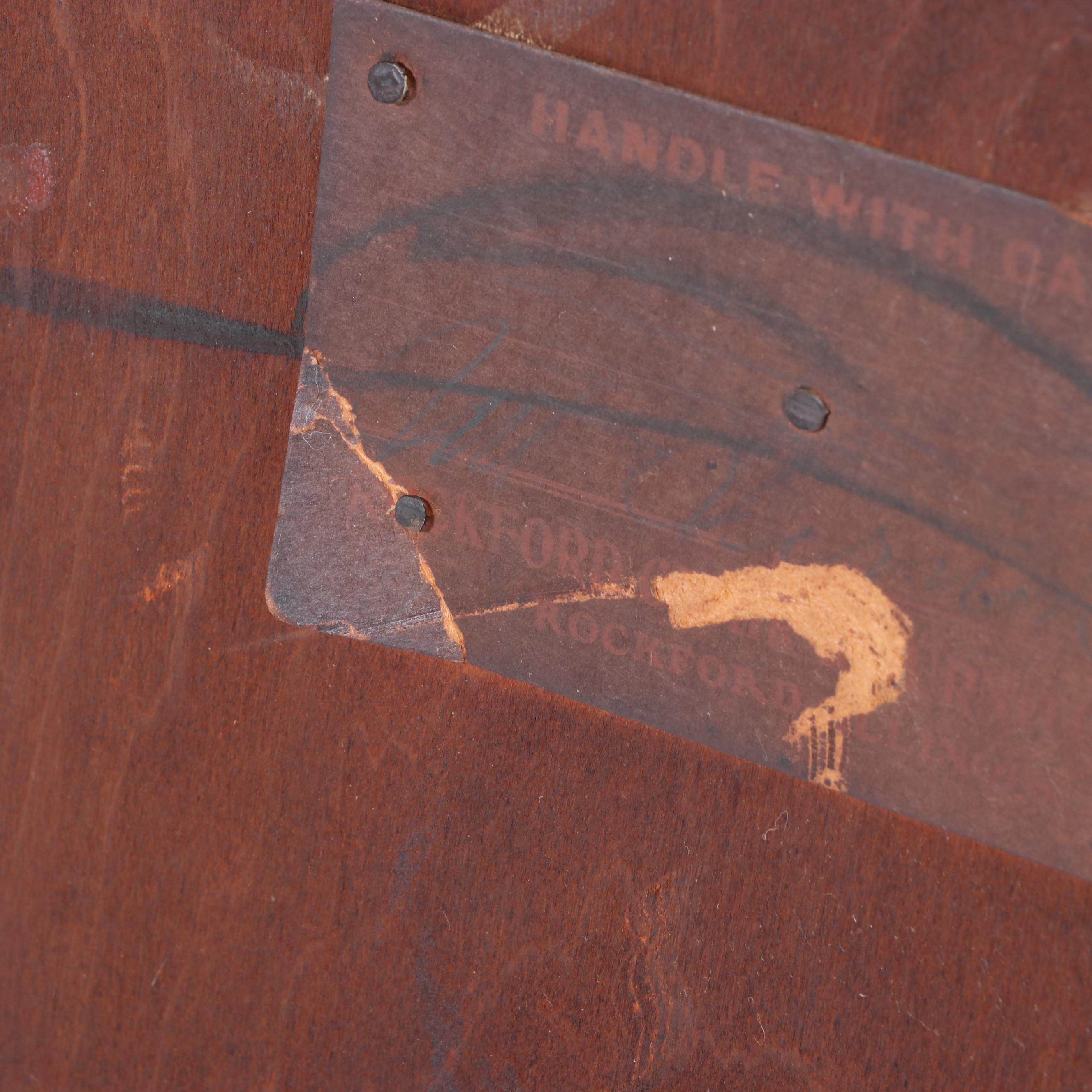 Art Nouveau Oak Side-by-Side Bookcase Secretary Desk, Early 20th Century